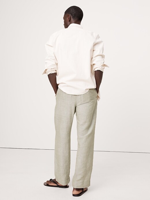 Relaxed Linen-Cotton Pull-On Beach Pant Banana Republic