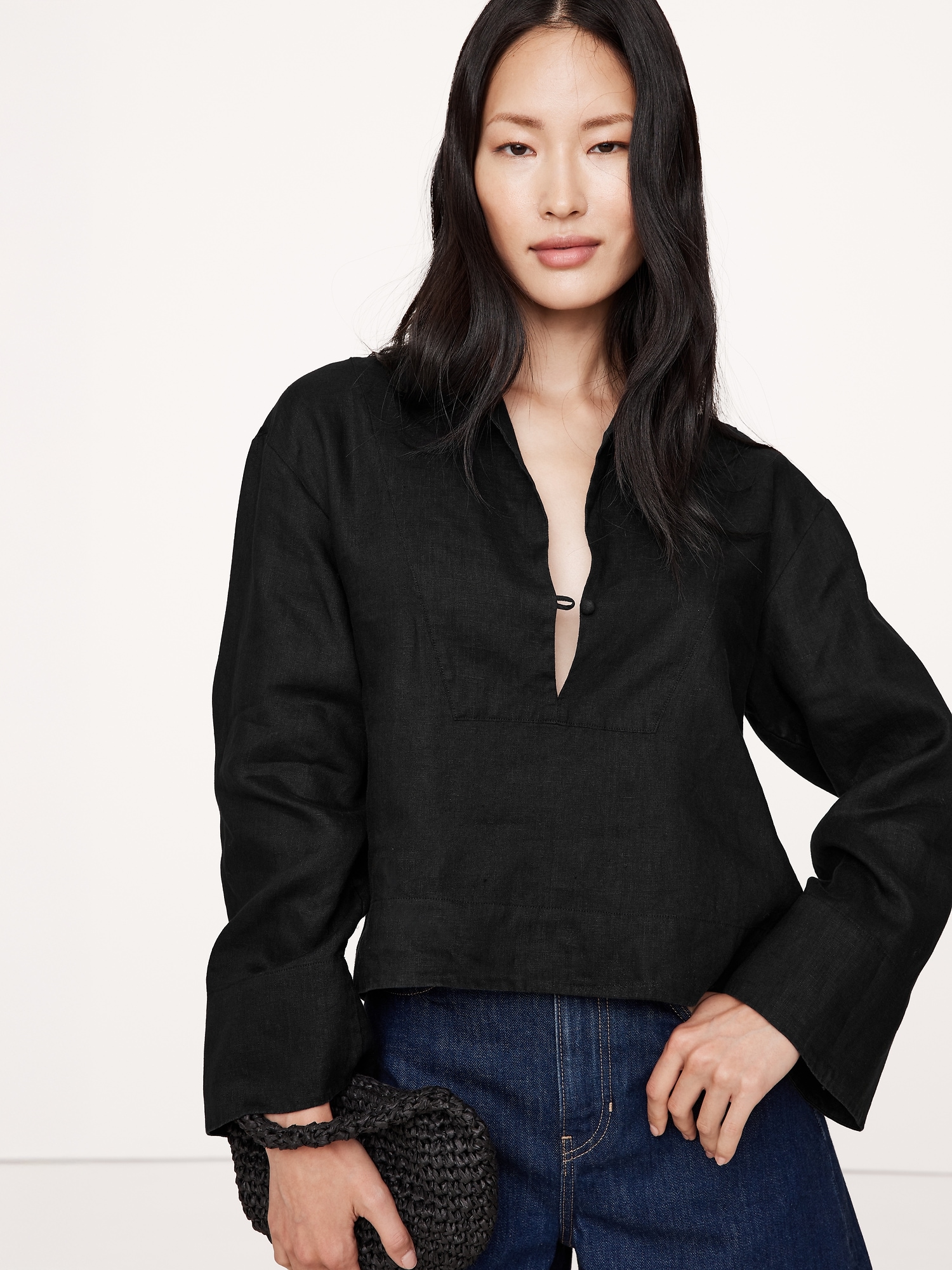 Image number 4 showing, Linen Popover Top