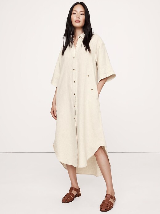 chinese dress ladies WHITE ASYMMETRIC SHIRT DRESS  Rue15 by Muneera Al Majed