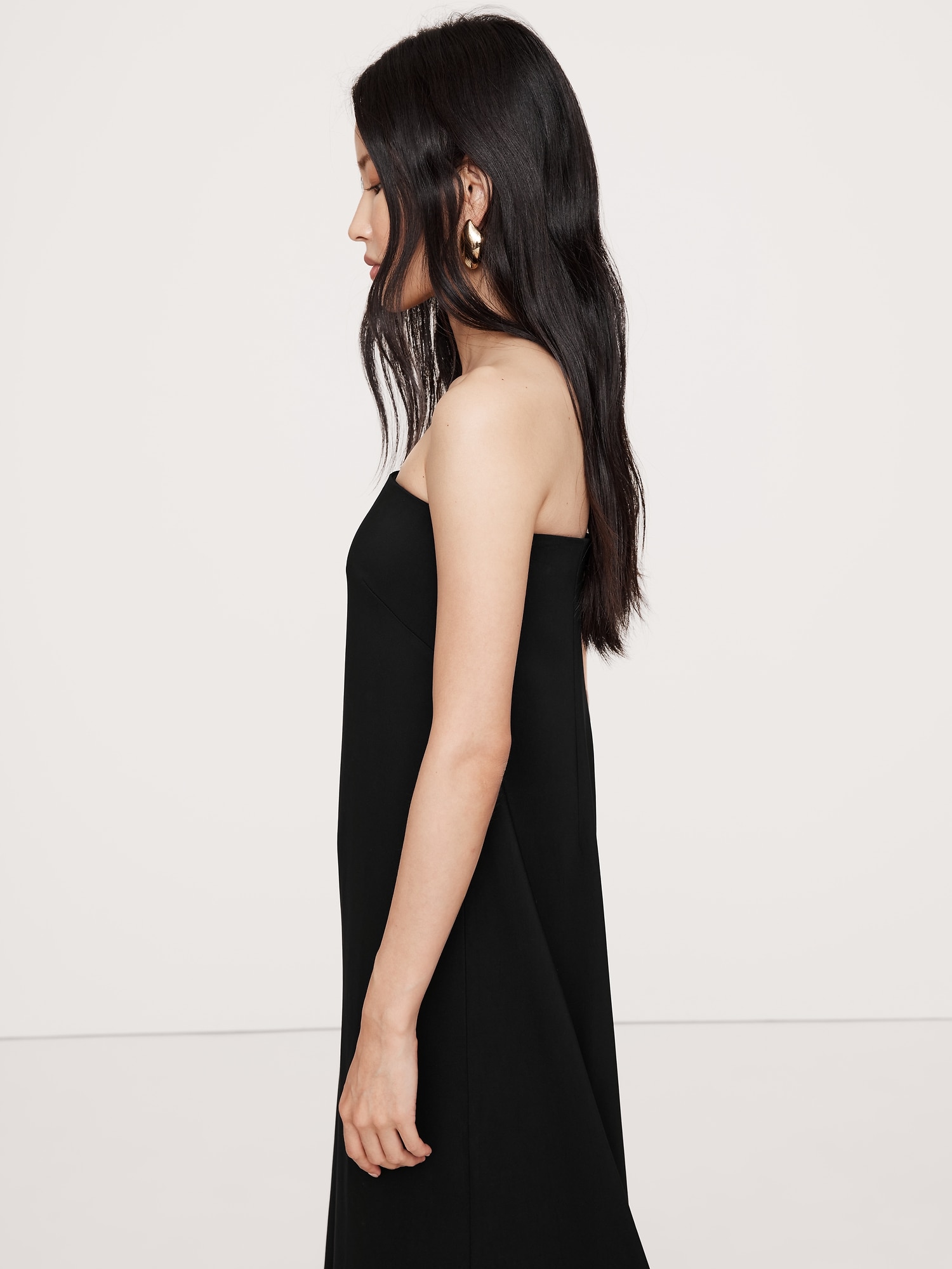 Image number 7 showing, Stretch-Crepe Strapless Long Midi Dress
