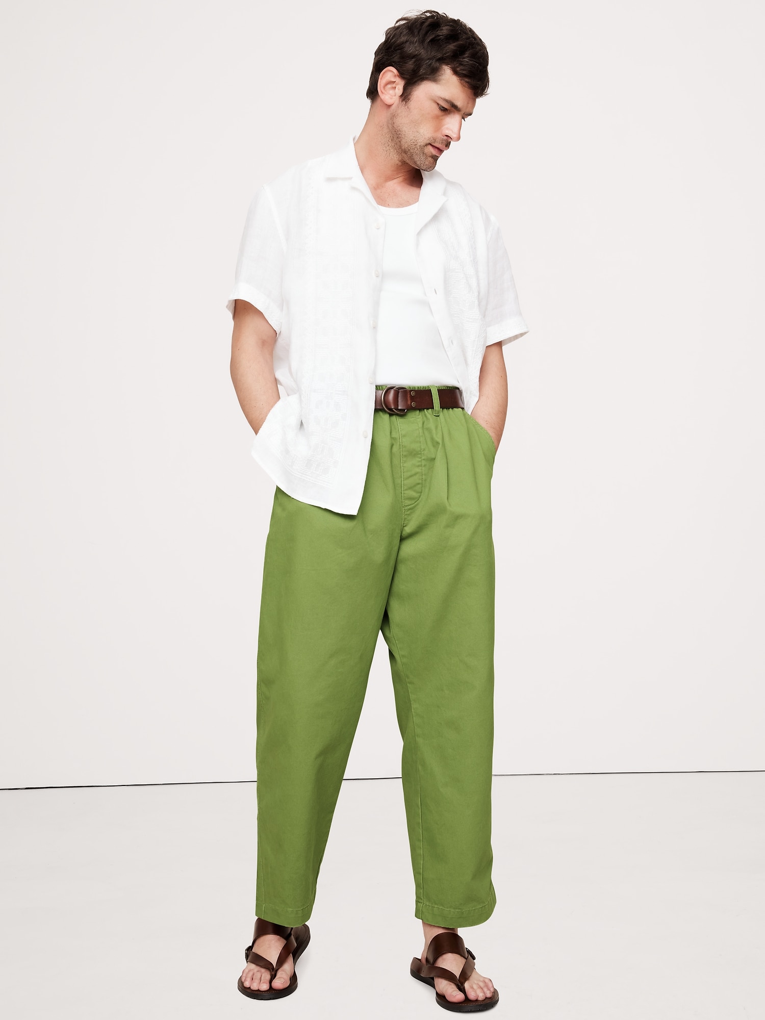 Loose Lightweight Cotton Pull-On Pant
