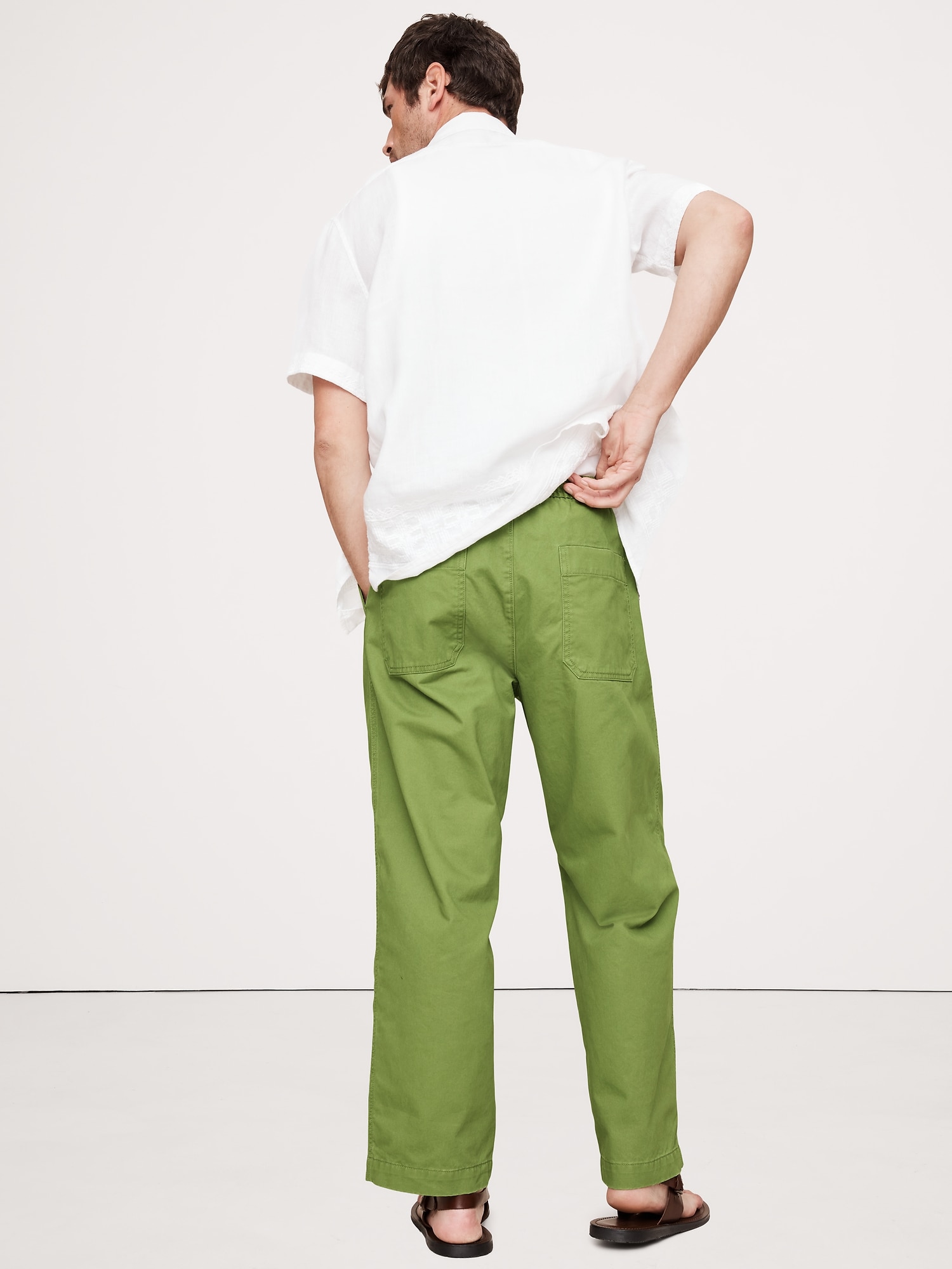 Loose Lightweight Cotton Pull-On Pant