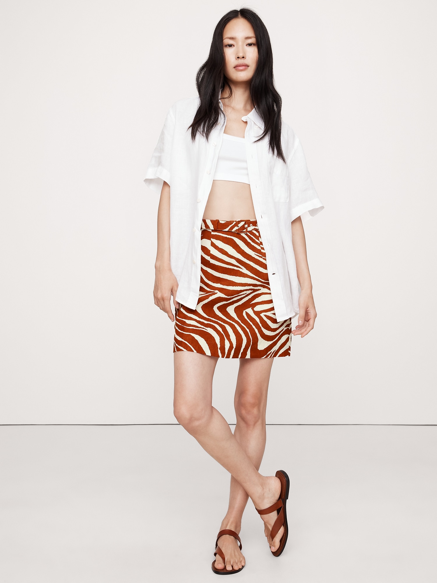 Linen Mini Skirt