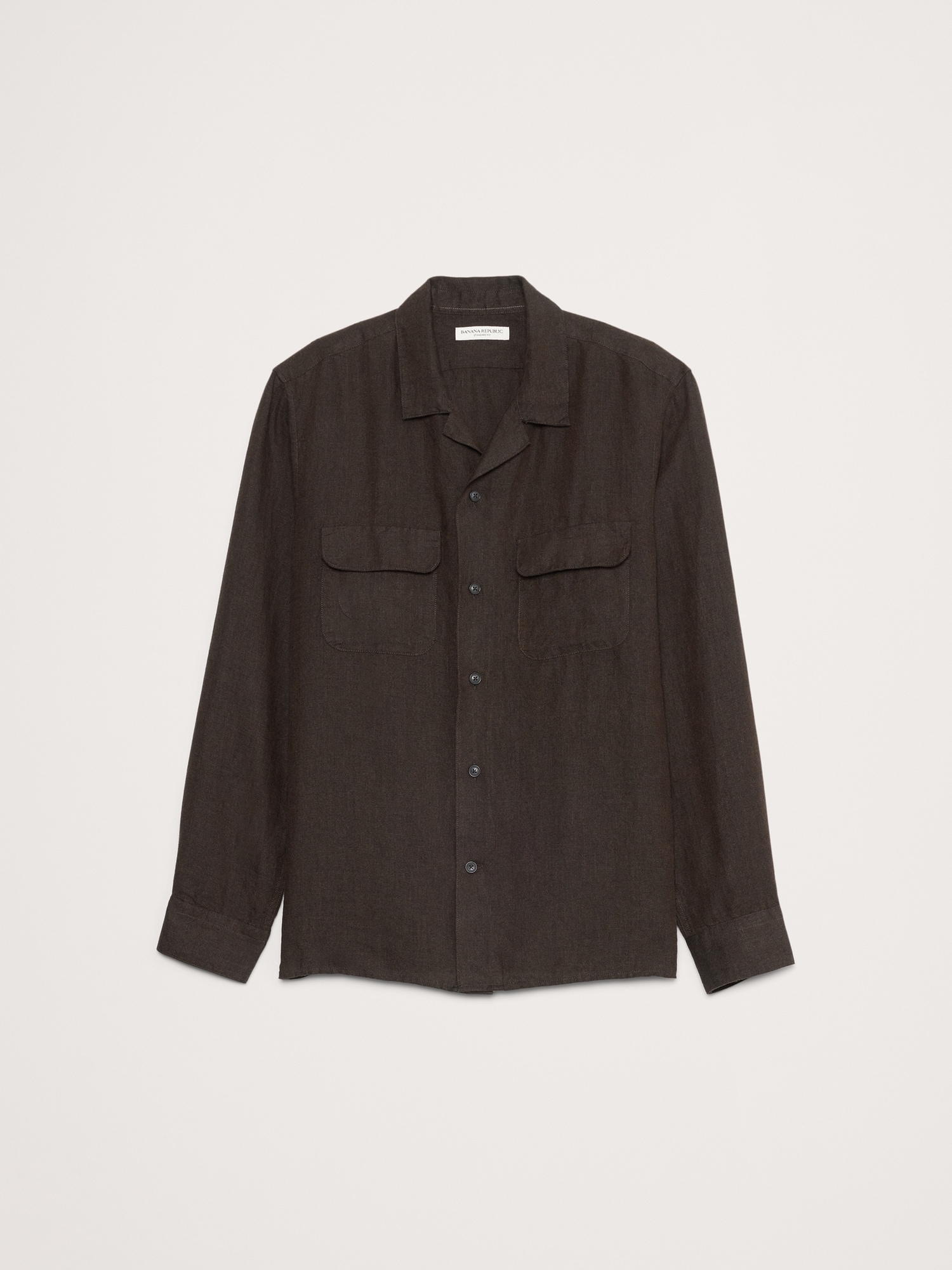 Standard-Fit Linen Resort Shirt