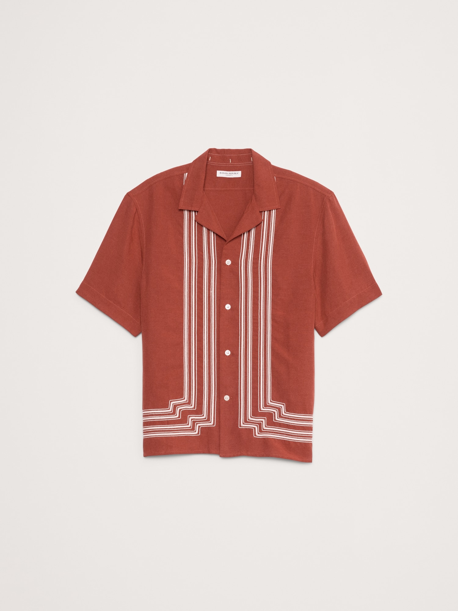 Embroidered TENCEL™-Linen Resort Shirt