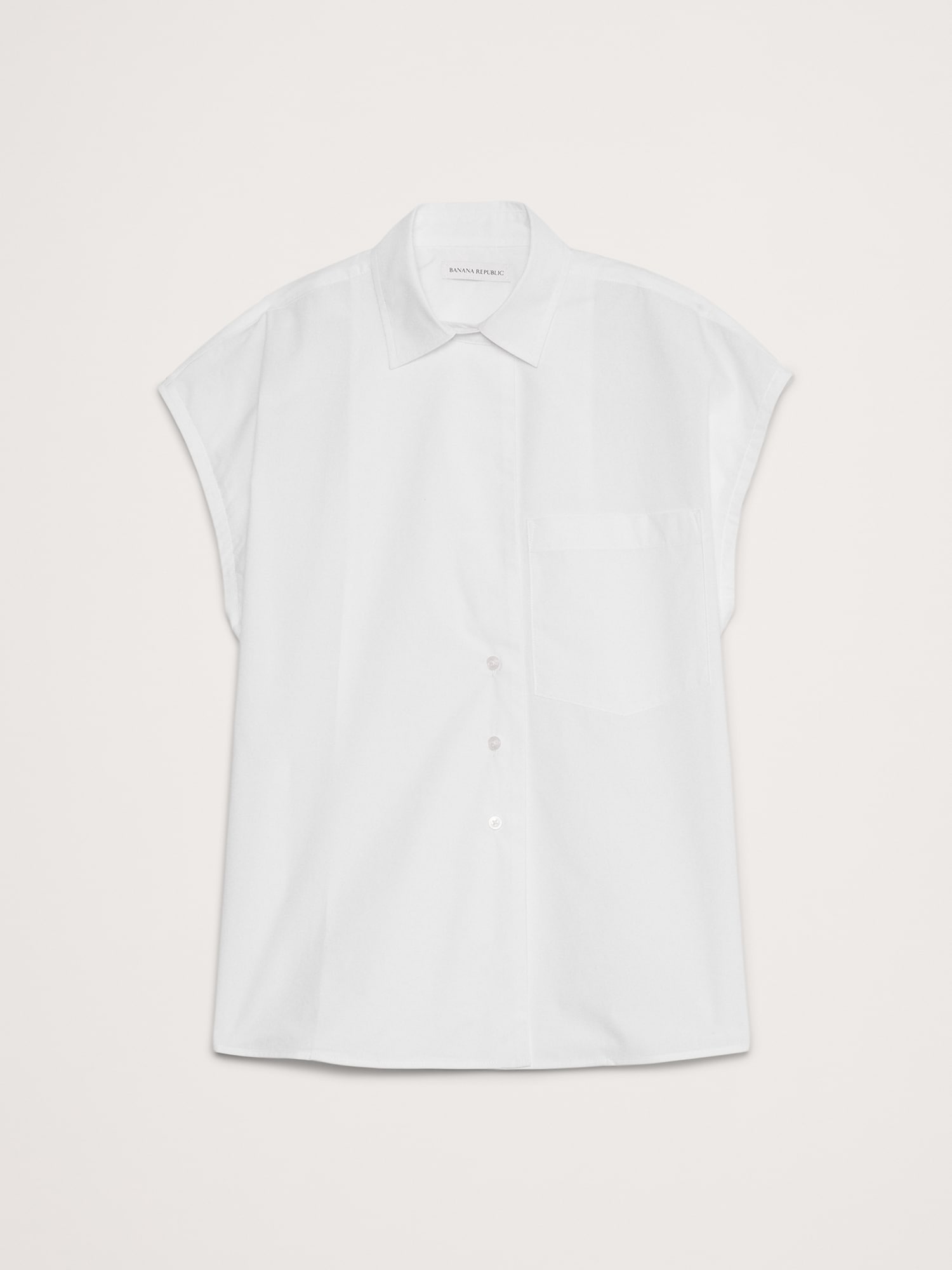 Oversized Cotton Poplin Asymmetrical Tunic