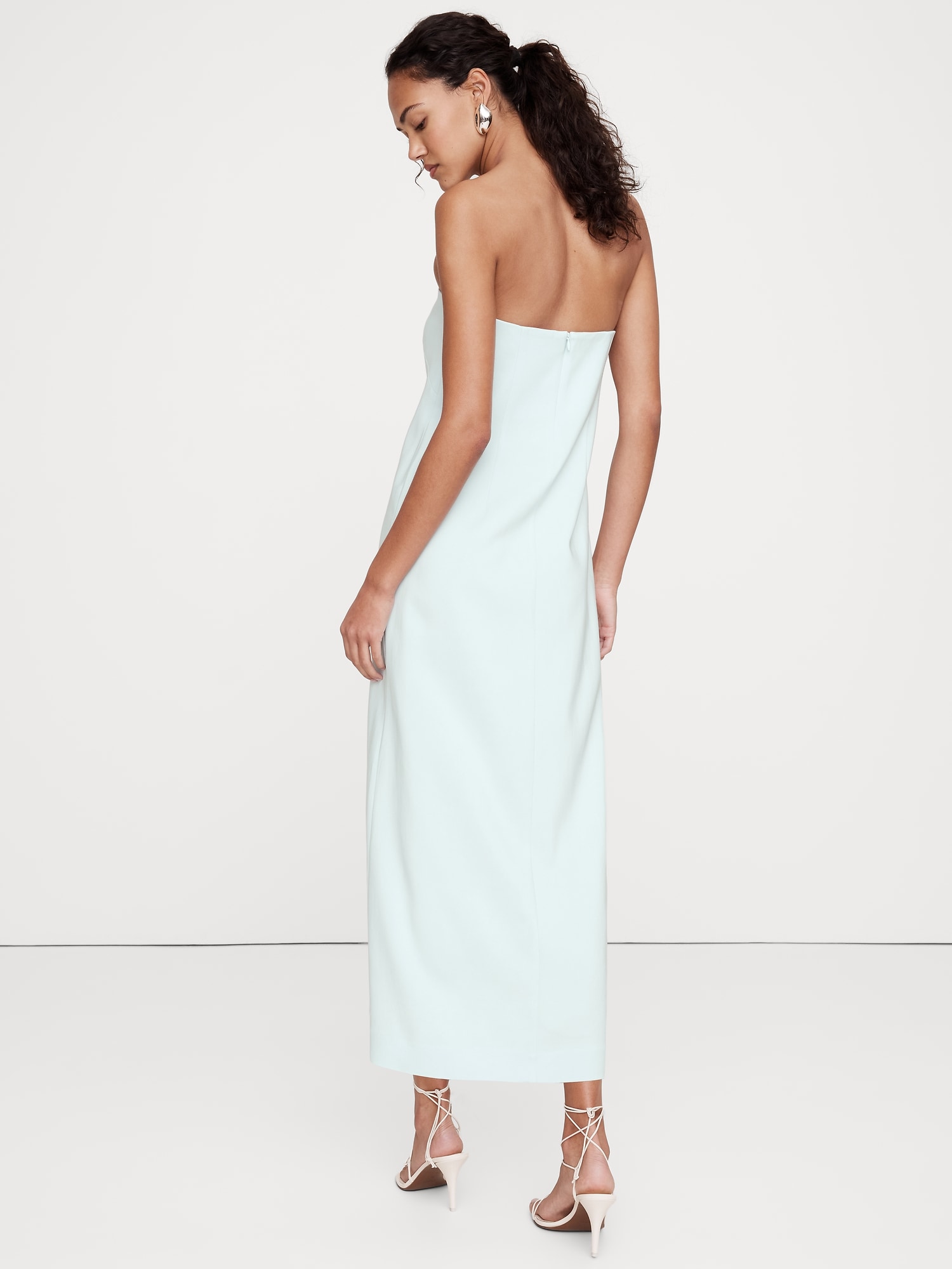 Image number 3 showing, Stretch-Crepe Strapless Long Midi Dress
