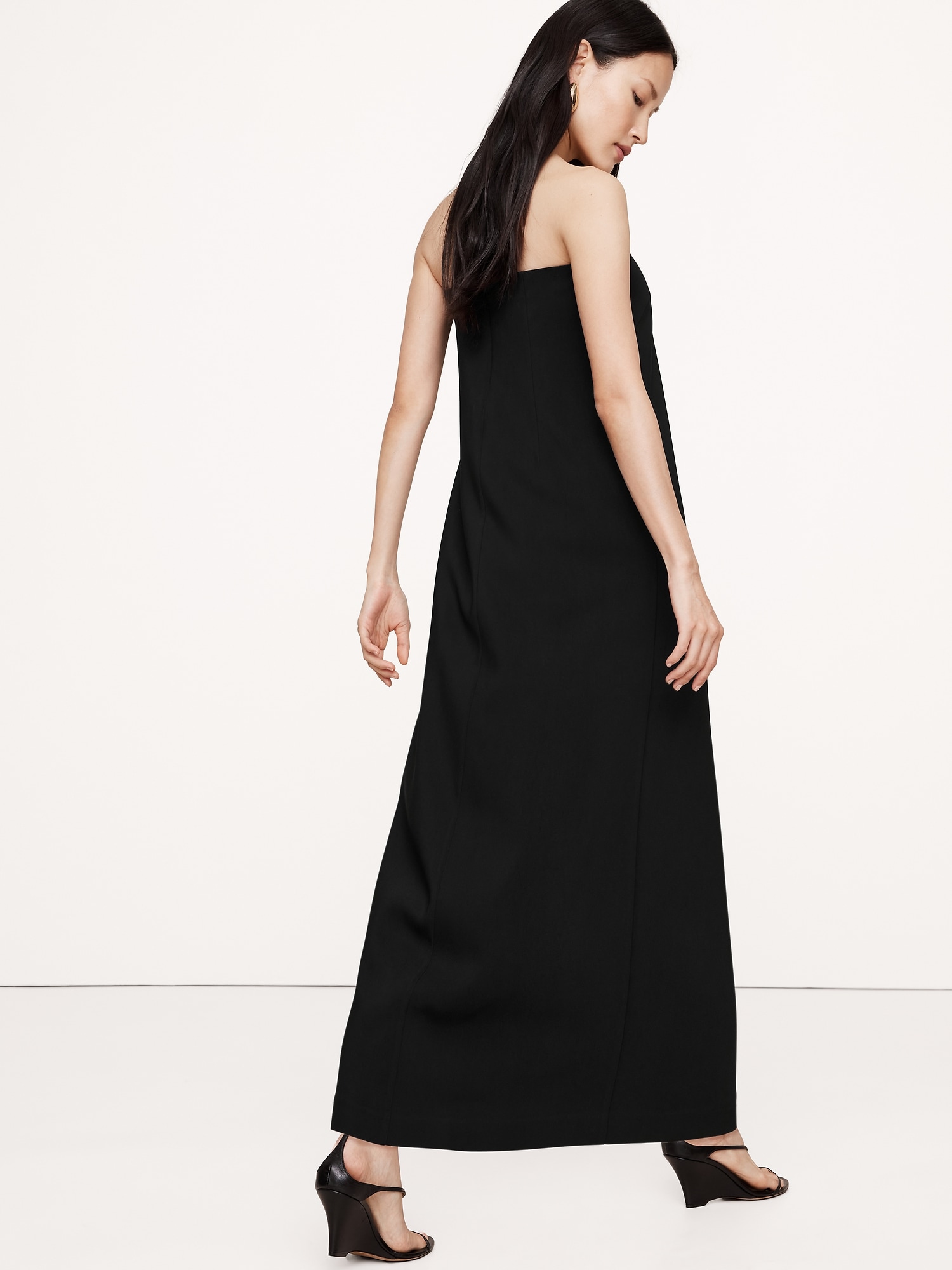 Image number 6 showing, Stretch-Crepe Strapless Long Midi Dress