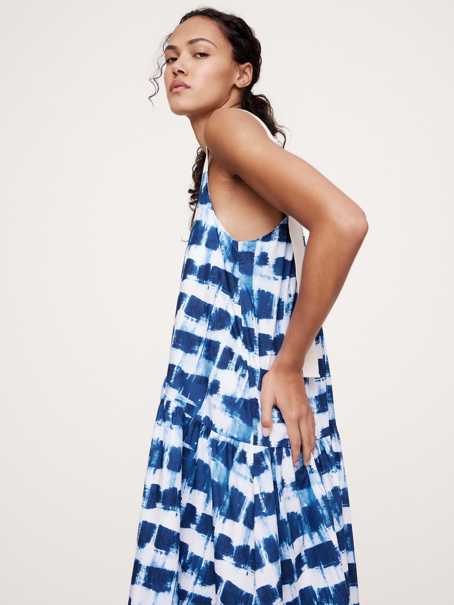 Cotton Poplin Swing Maxi Dress