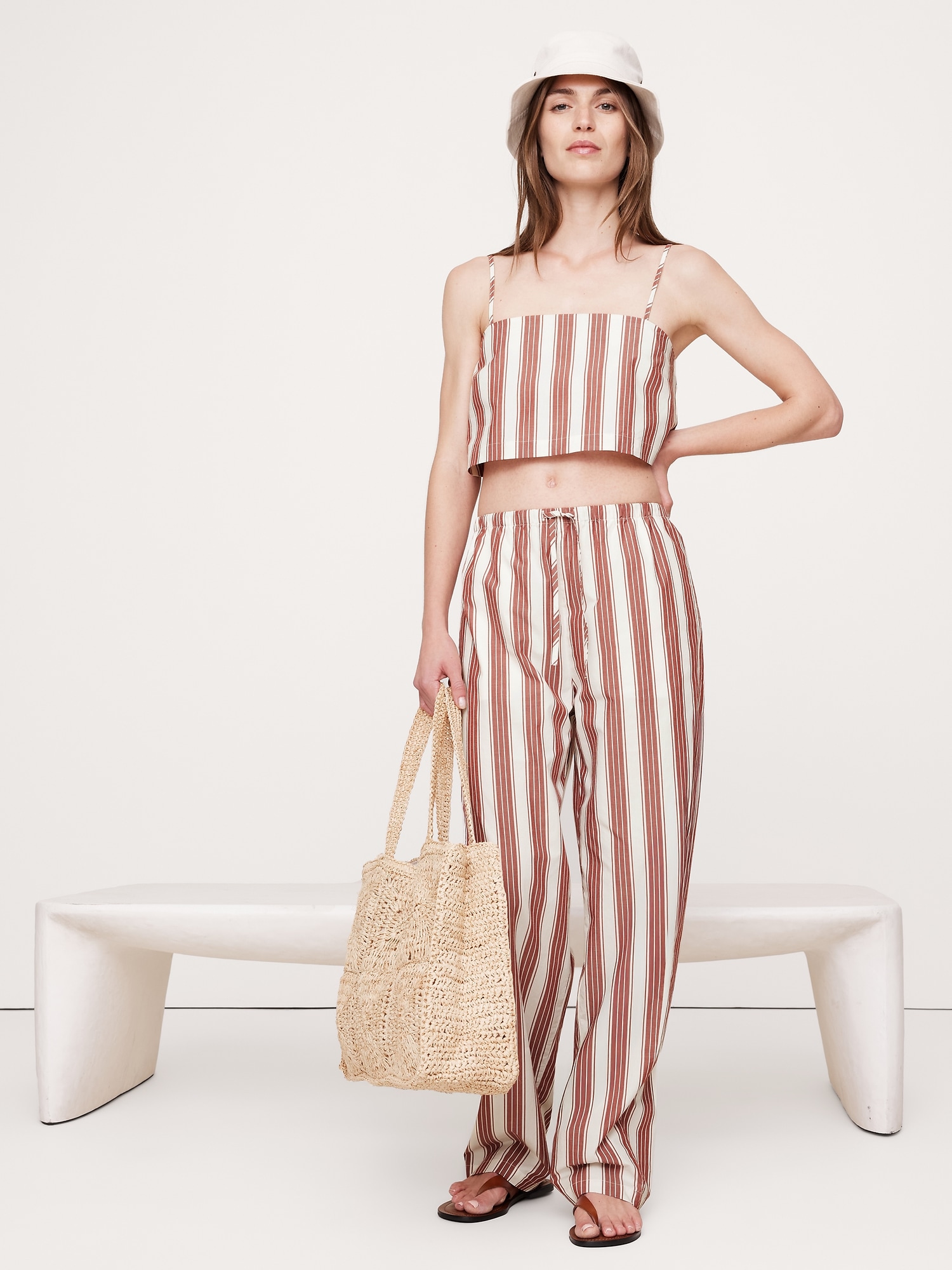 Cotton Poplin Cropped Cami