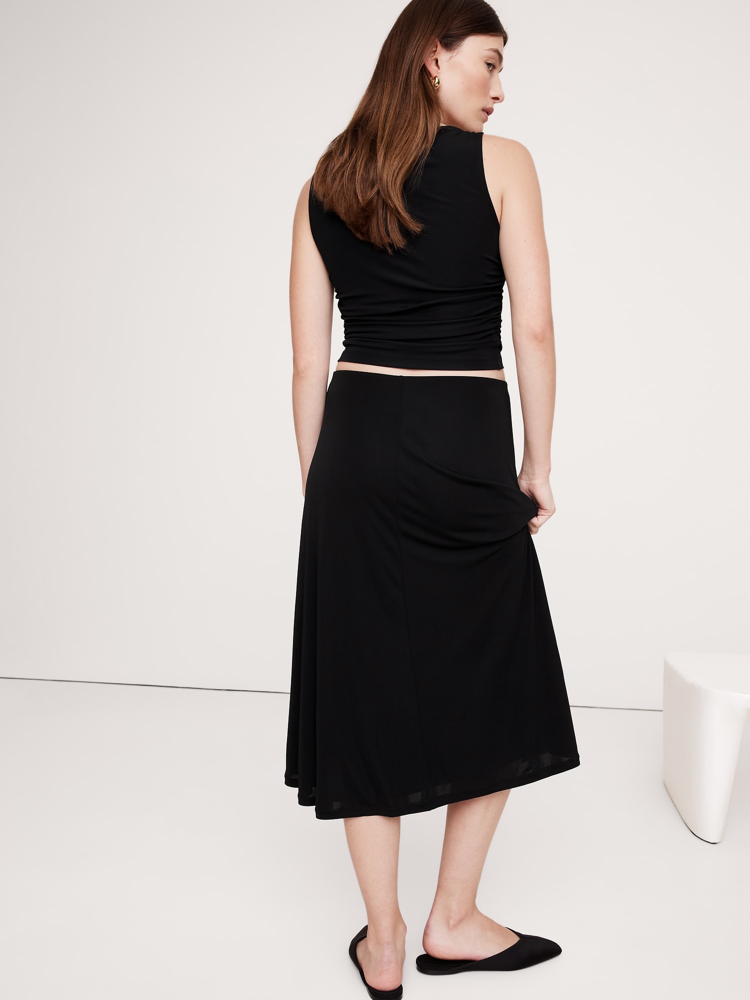 Crepe Knit Midi Skirt