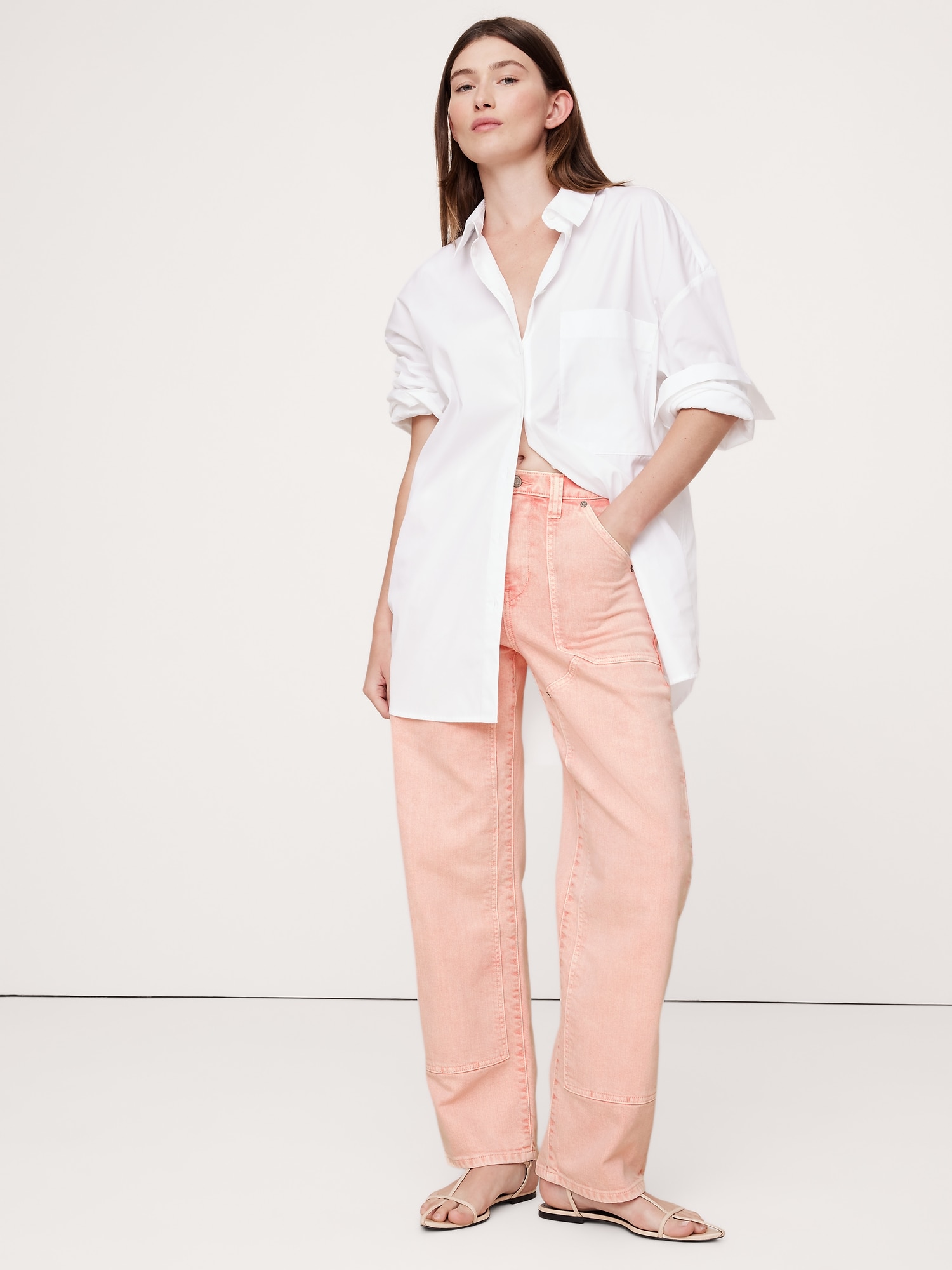 High-Rise Straight Cargo Jean