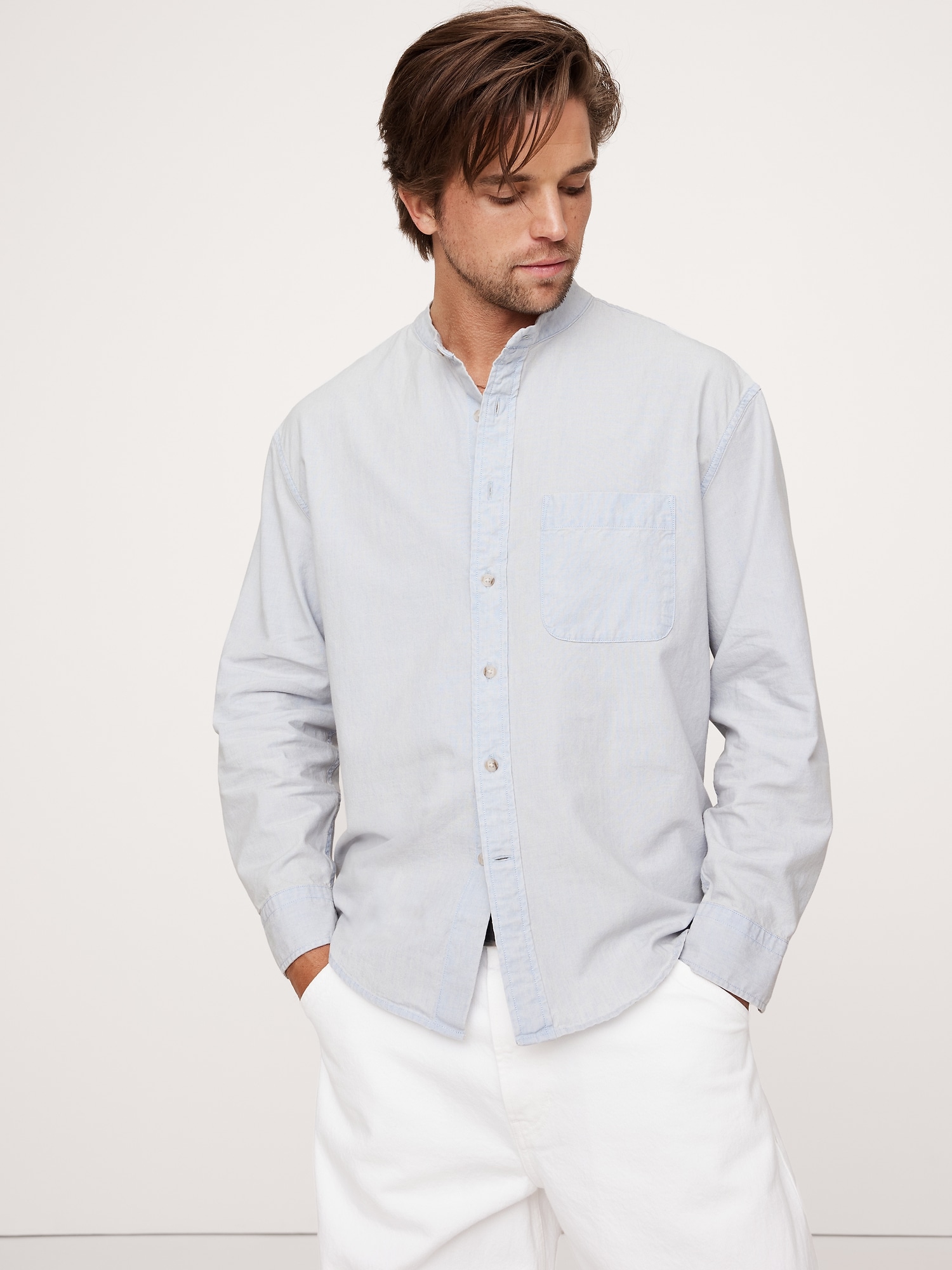 Image number 1 showing, Relaxed-Fit Chambray Shirt