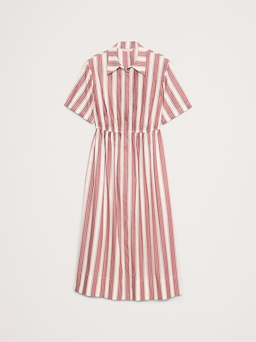 cotton poplin open back shirt dress Poplin Open-Back Shirt Dress