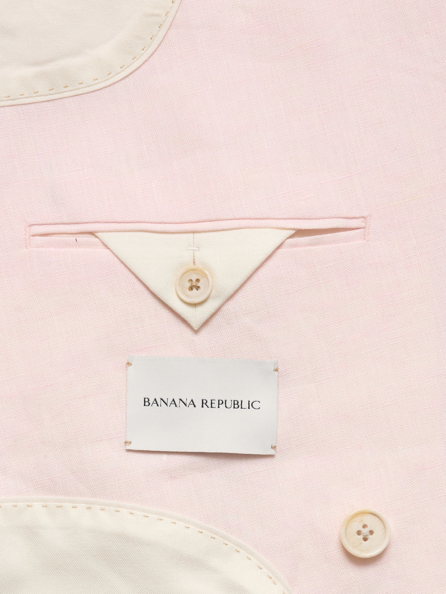 Double-Breasted Linen Suit Jacket