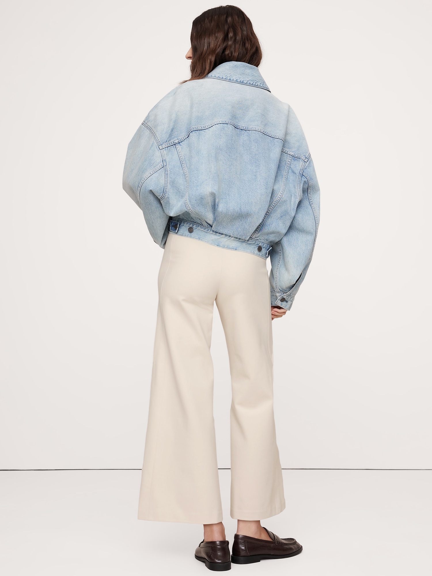 Ultra-High Rise Wide-Leg Everywhere Ponte Cropped Pant