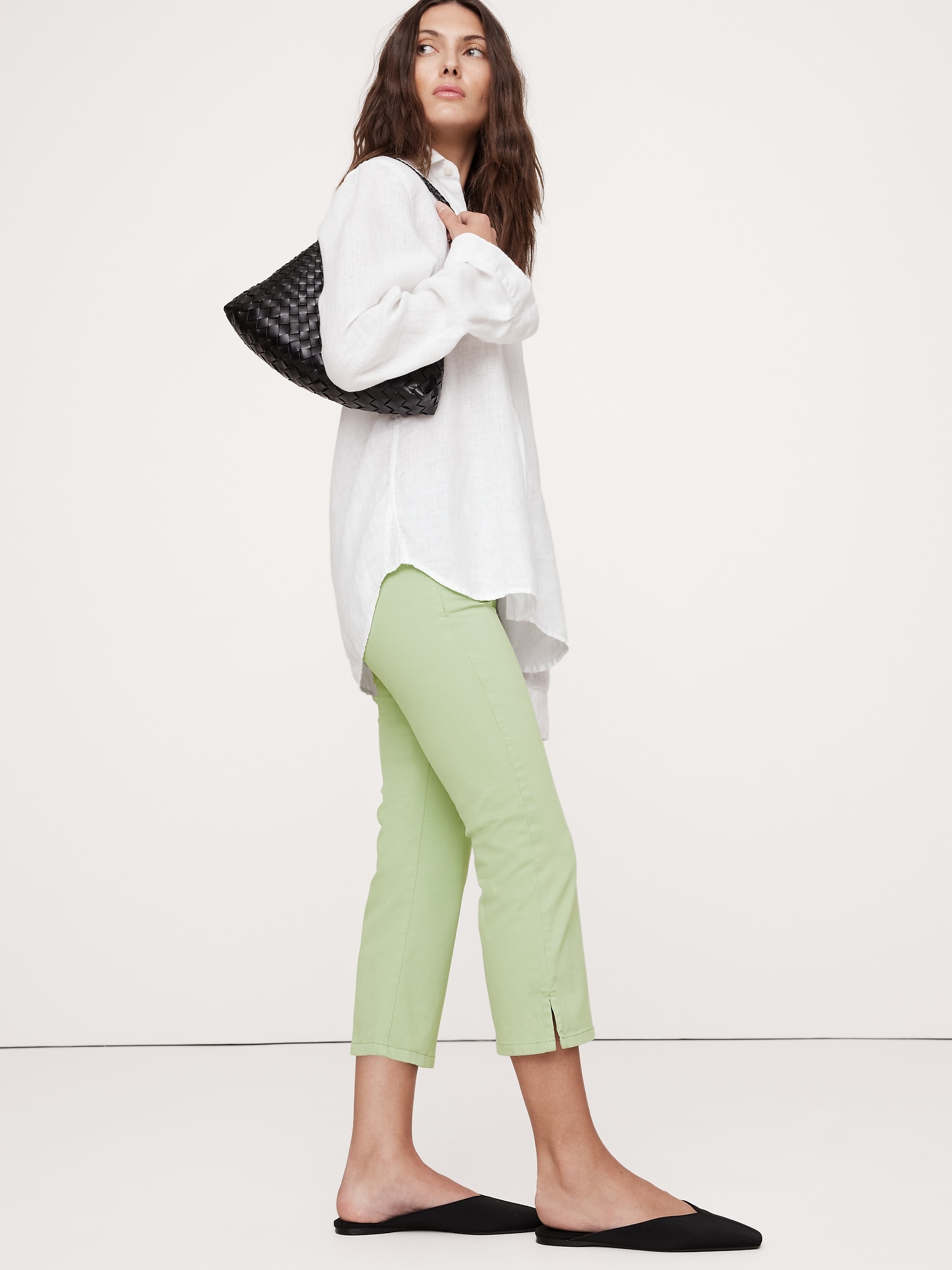 Image number 4 showing, Mid-Rise Cotton Capri