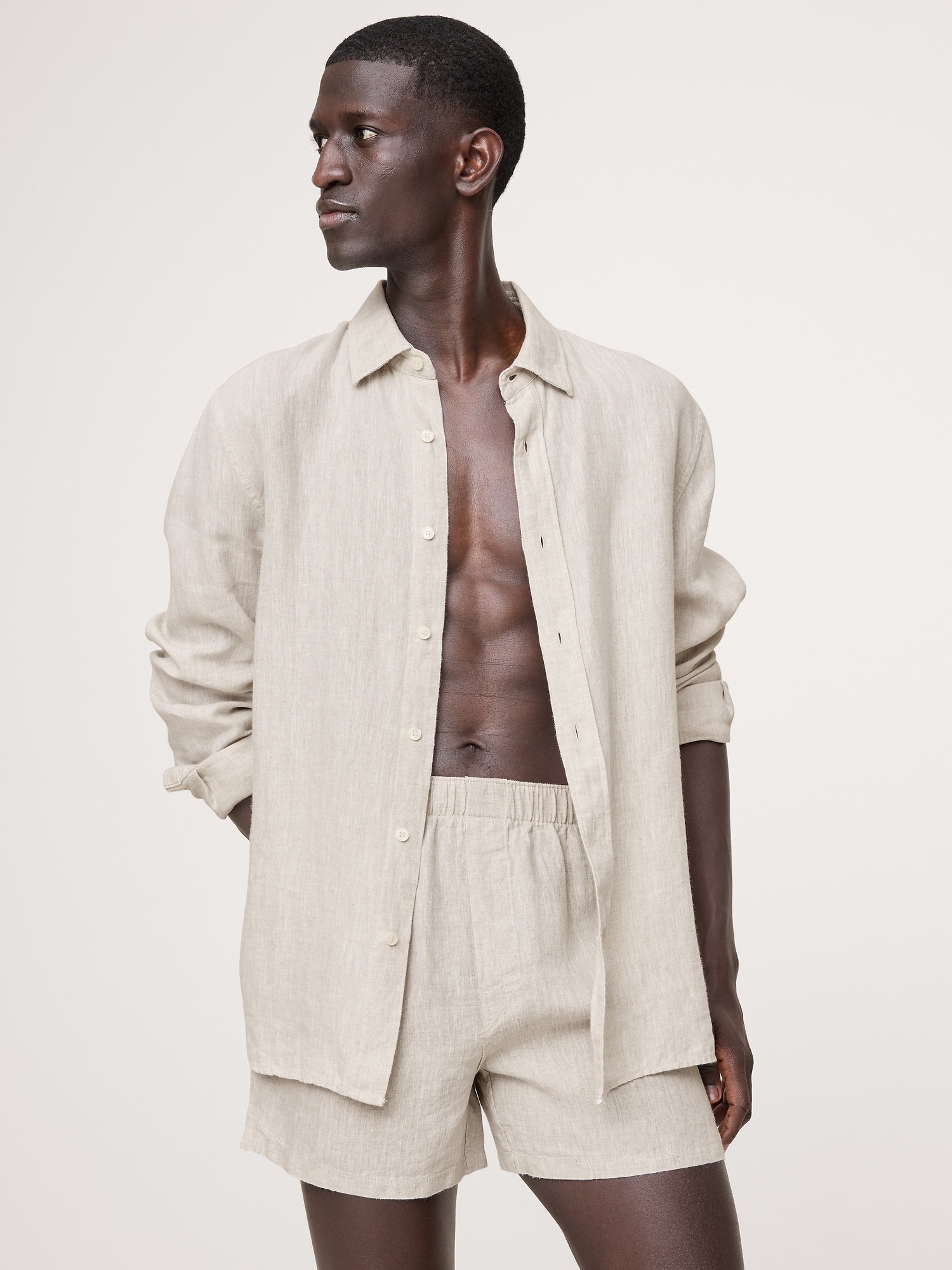 Caleçon en lin - Beige