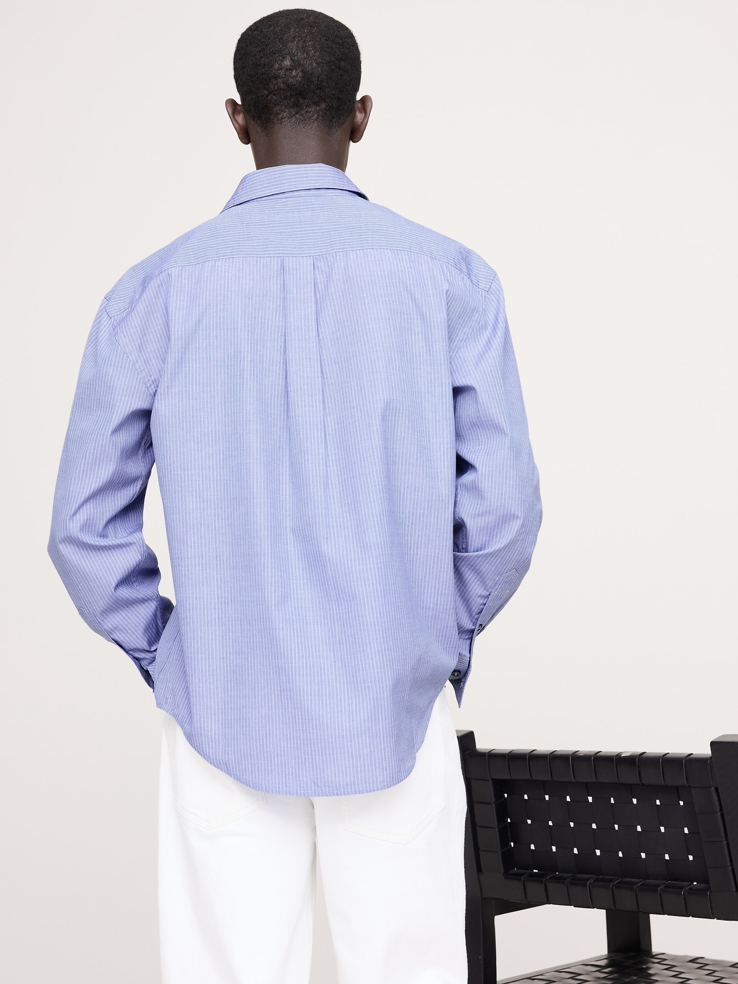 Image number 2 showing, RELAXED-FIT WASHED COTTON POPLIN SHIRT