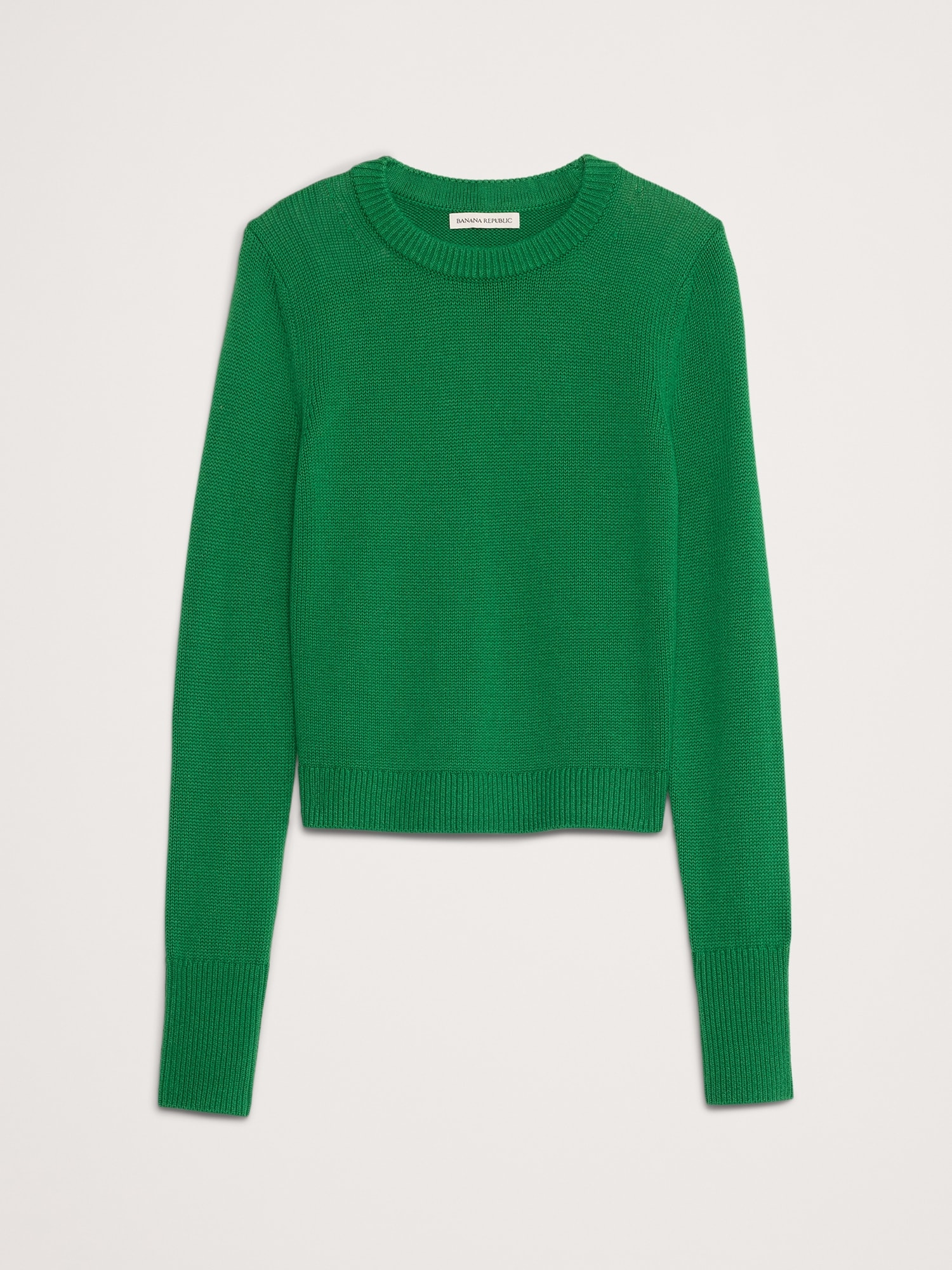 Image number 5 showing, Cotton-Silk Crew-Neck Sweater