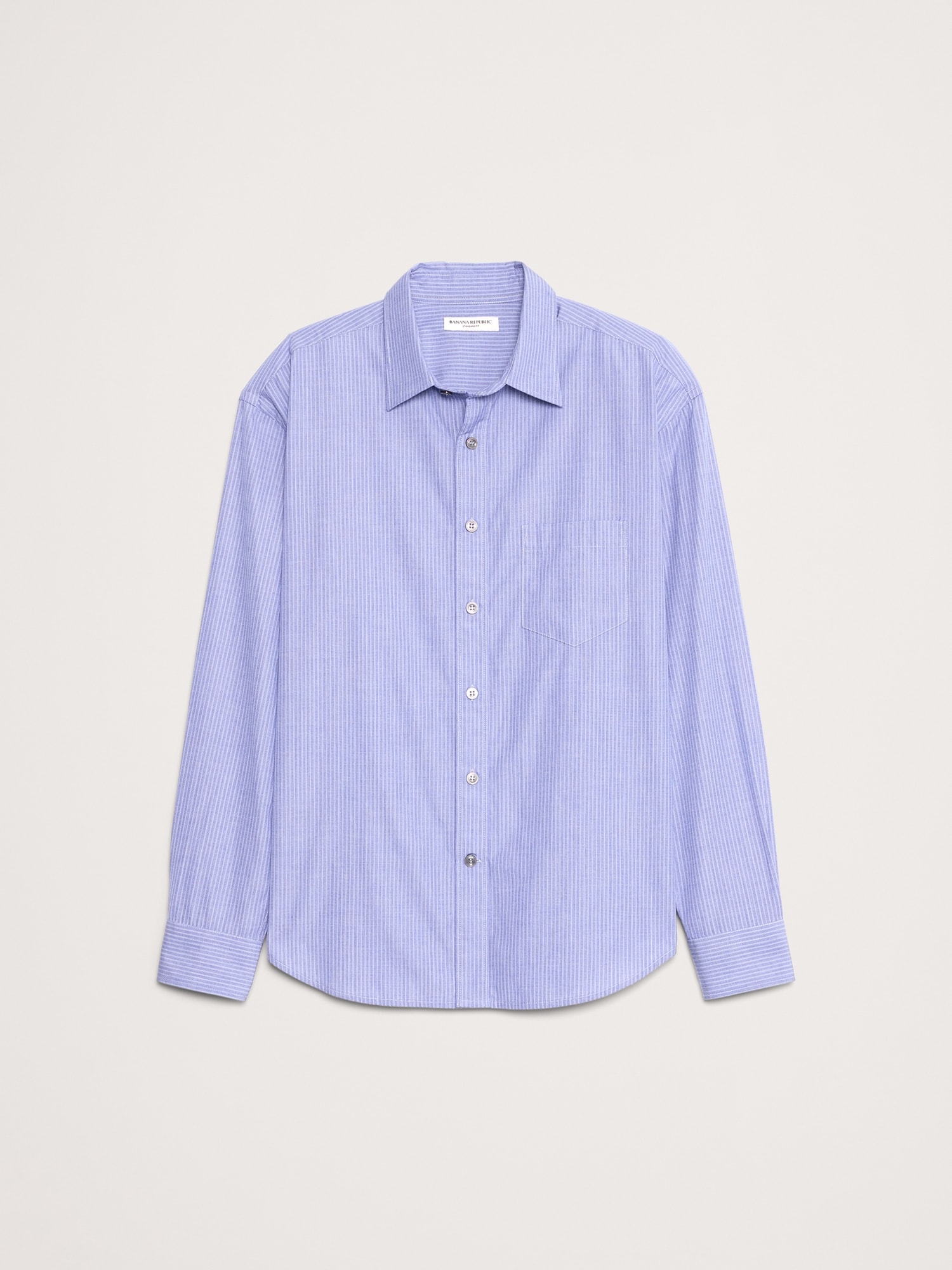 Image number 4 showing, RELAXED-FIT WASHED COTTON POPLIN SHIRT