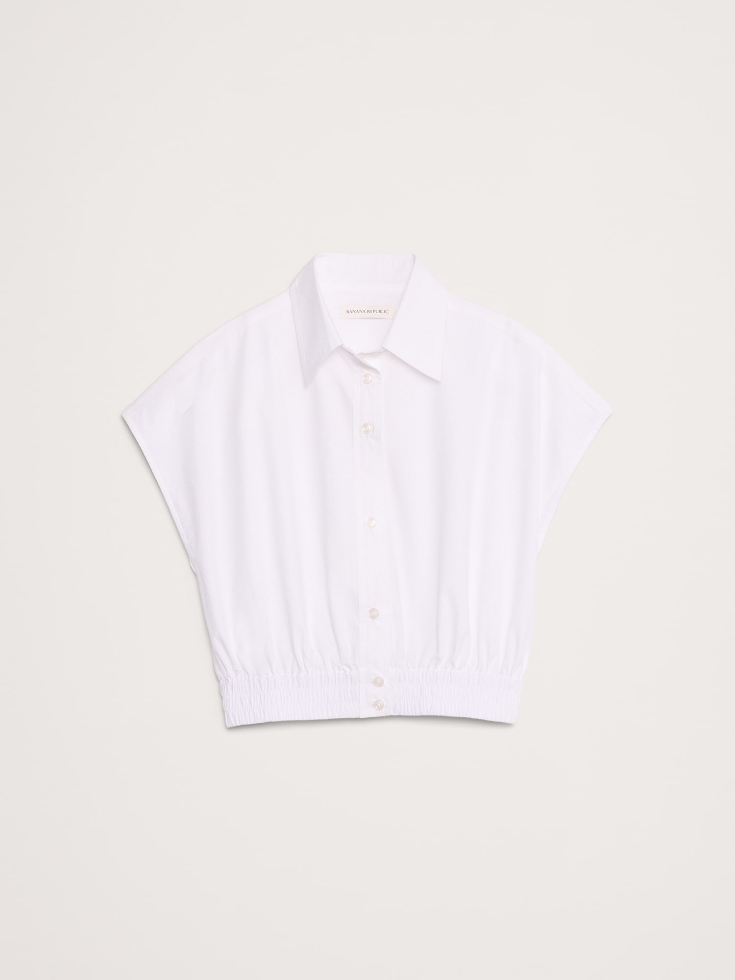 L'image numéro 7 présente Chemise ultra-courte en popeline de coton