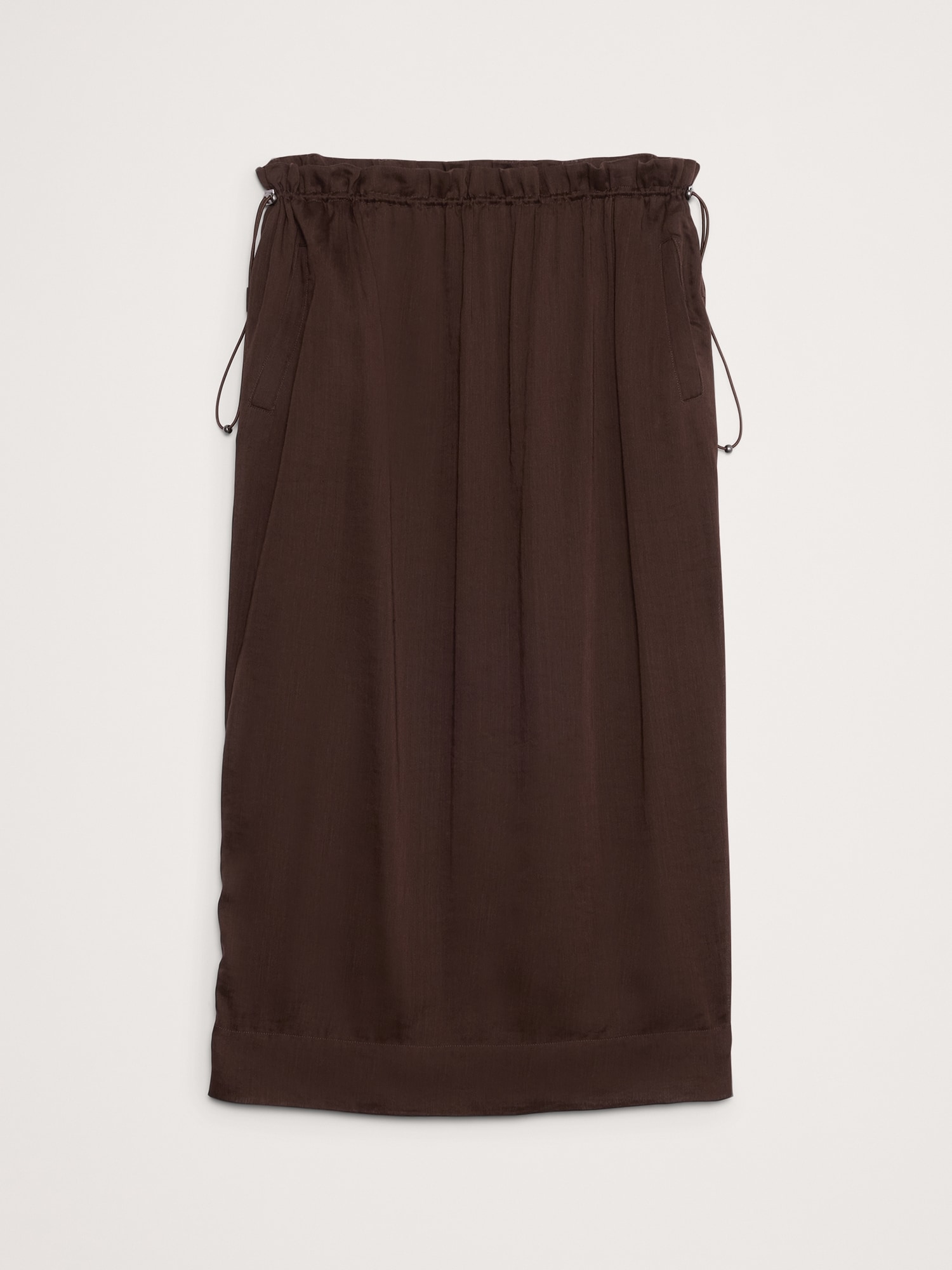 Image number 4 showing, LINEN-VISCOSE GAUZE MIDI SKIRT