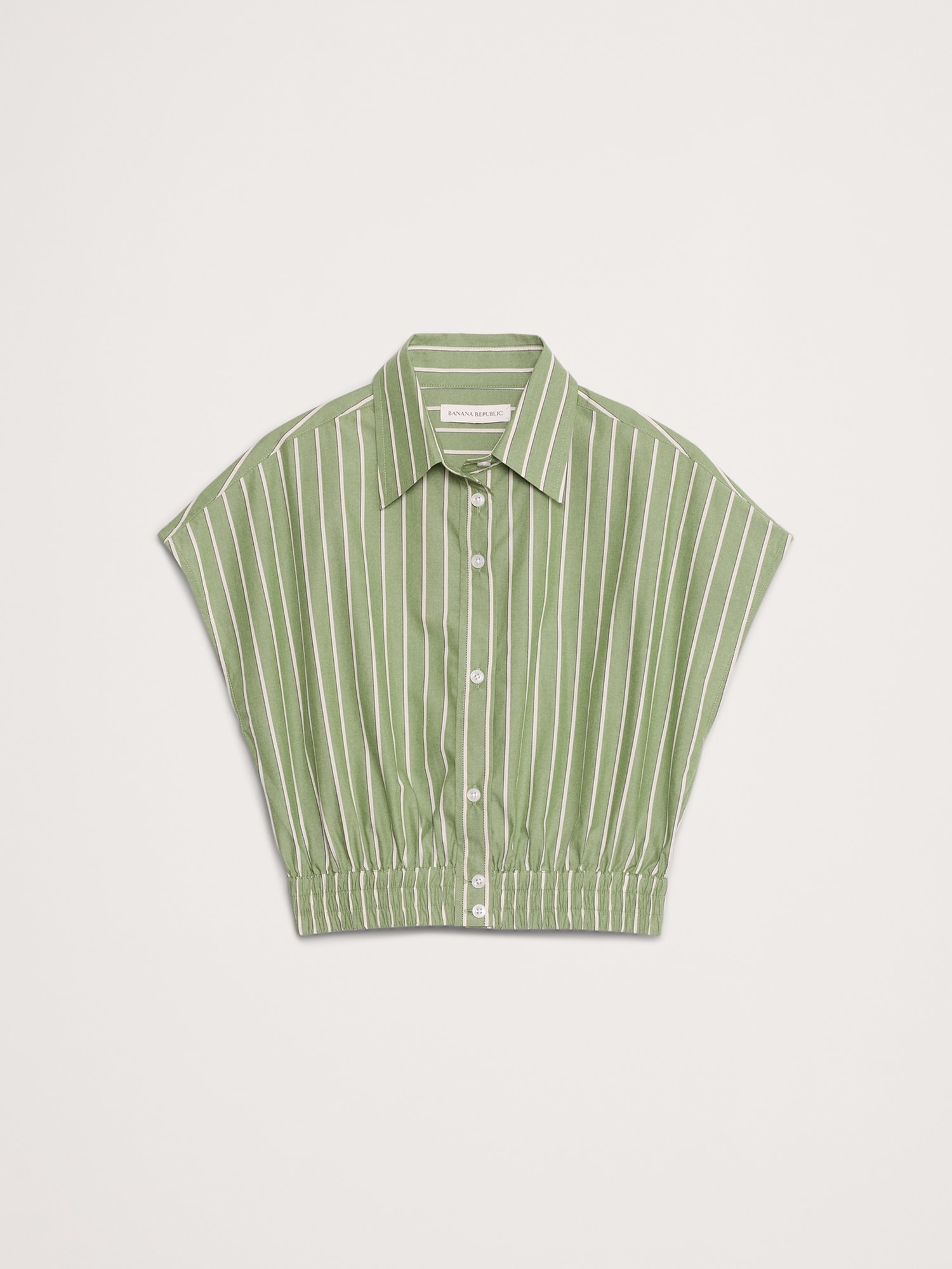 COTTON POPLIN SUPER-CROPPED SHIRT