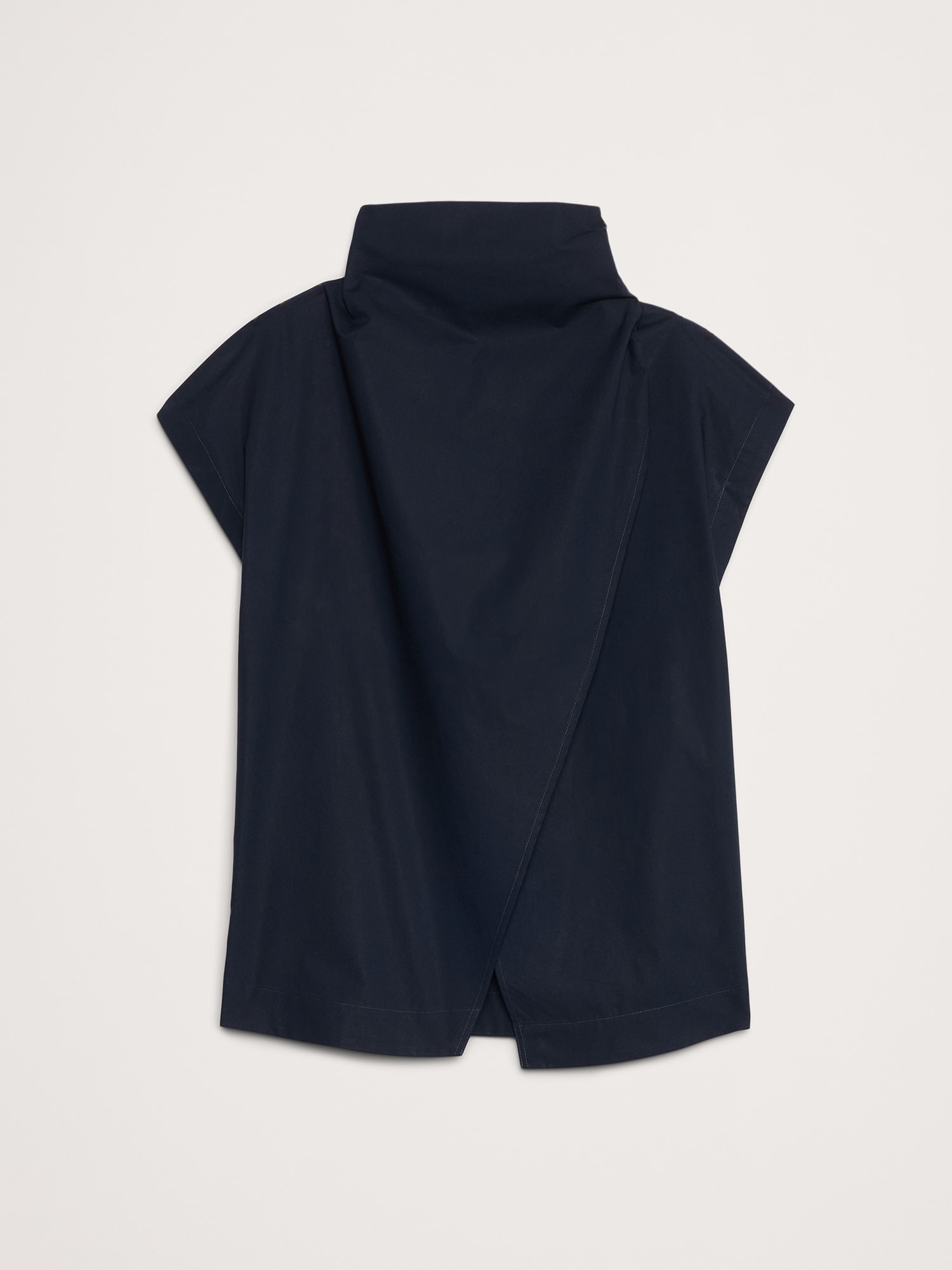 Image number 4 showing, COTTON POPLIN COWL NECK TUNIC