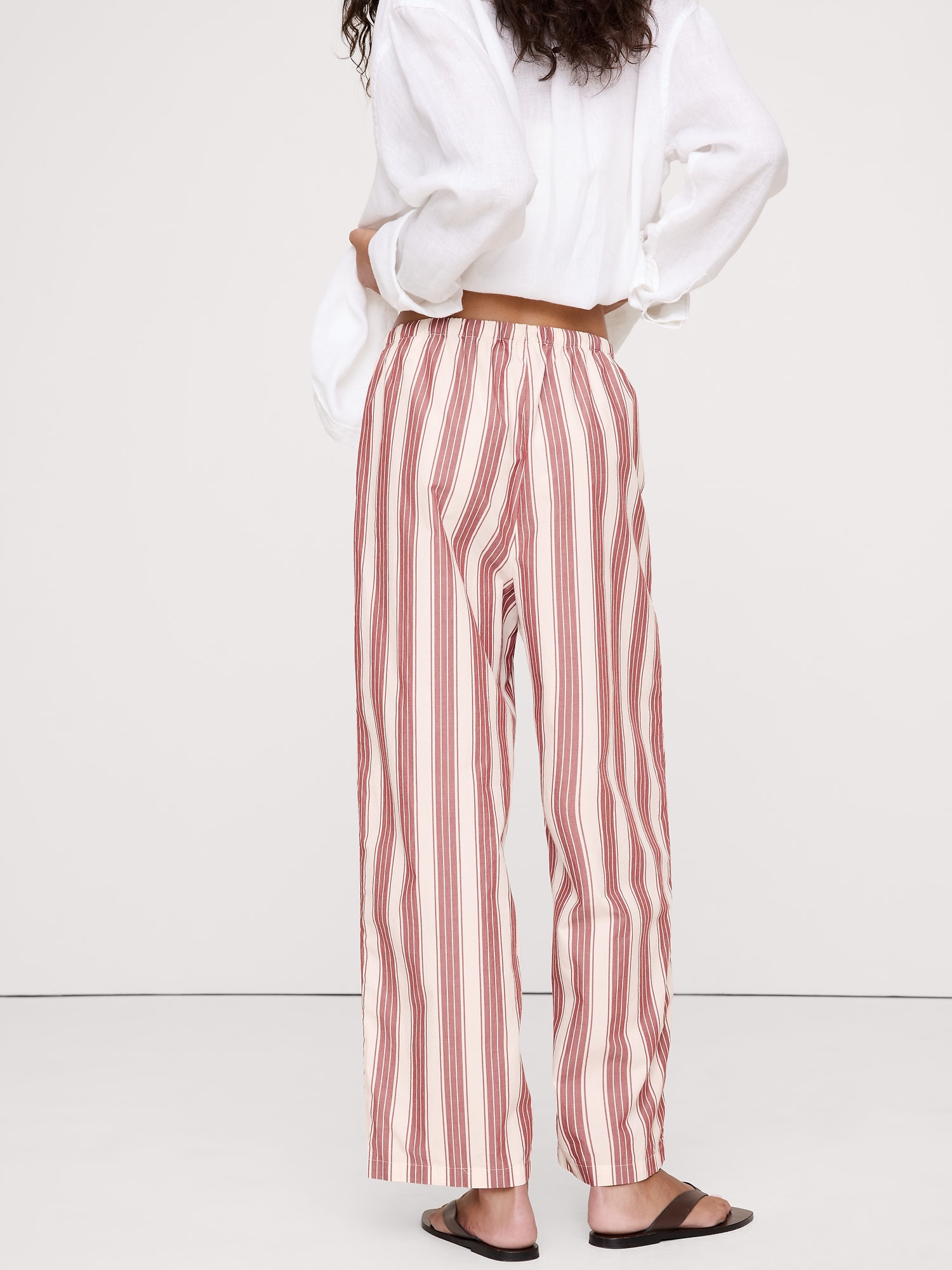 Cotton Poplin Pull-On Pant