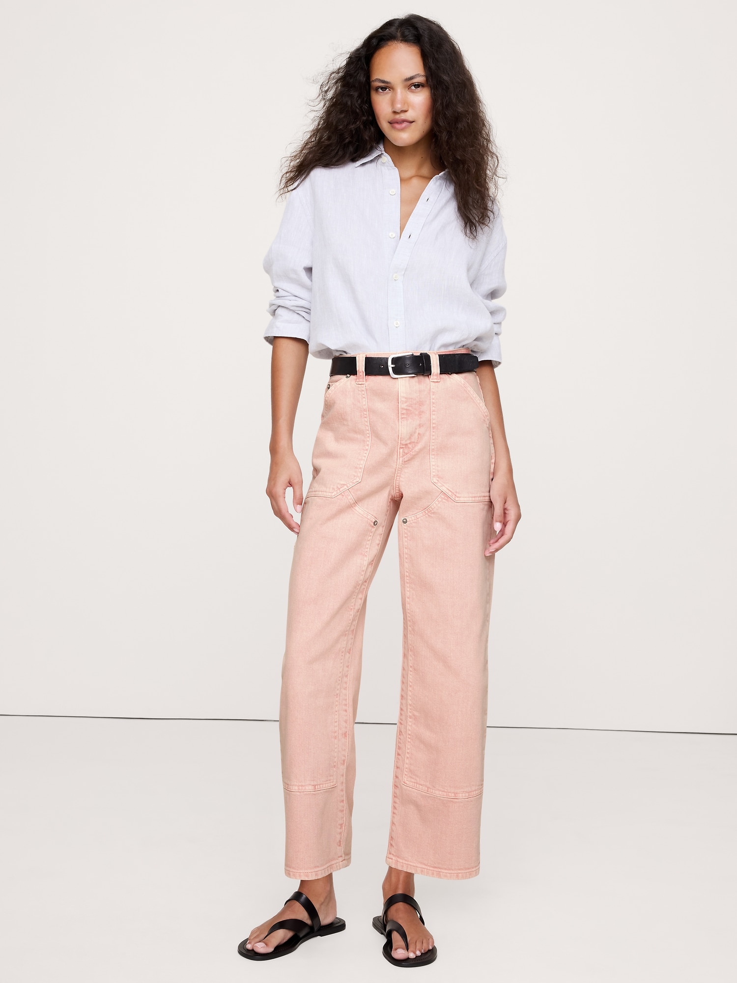High-Rise Straight Cargo Jean