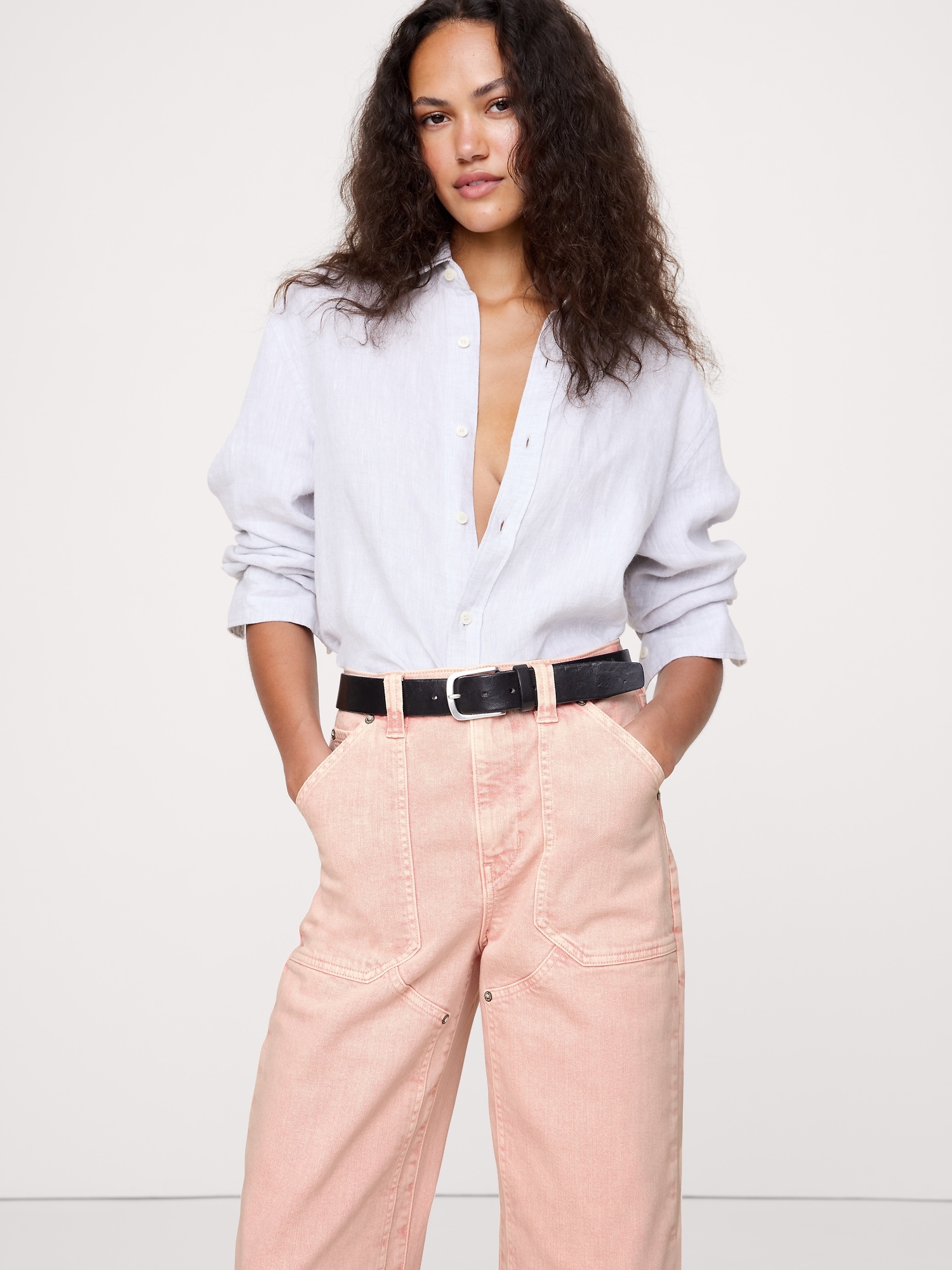 High-Rise Straight Cargo Jean