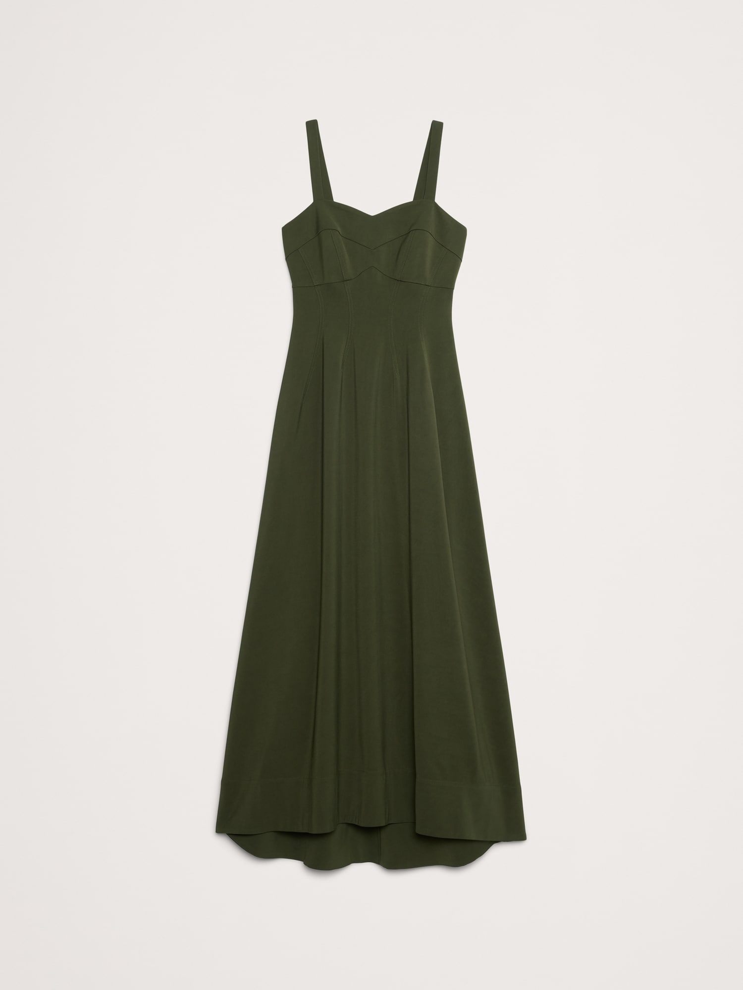 Image number 5 showing, STRETCH-SATEEN SWEETHEART MAXI DRESS