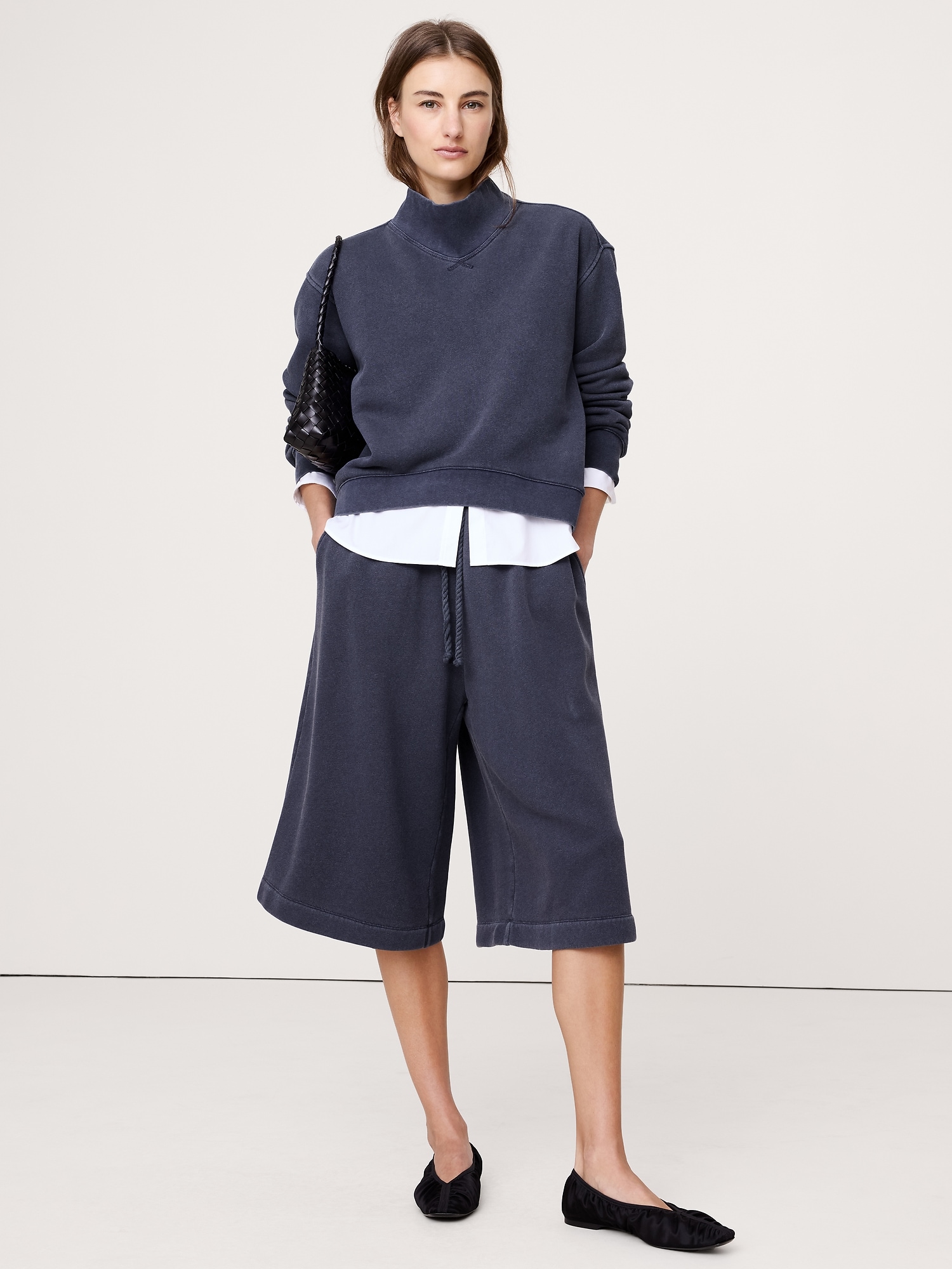 FRENCH TERRY BERMUDA SHORT - Navy Blue