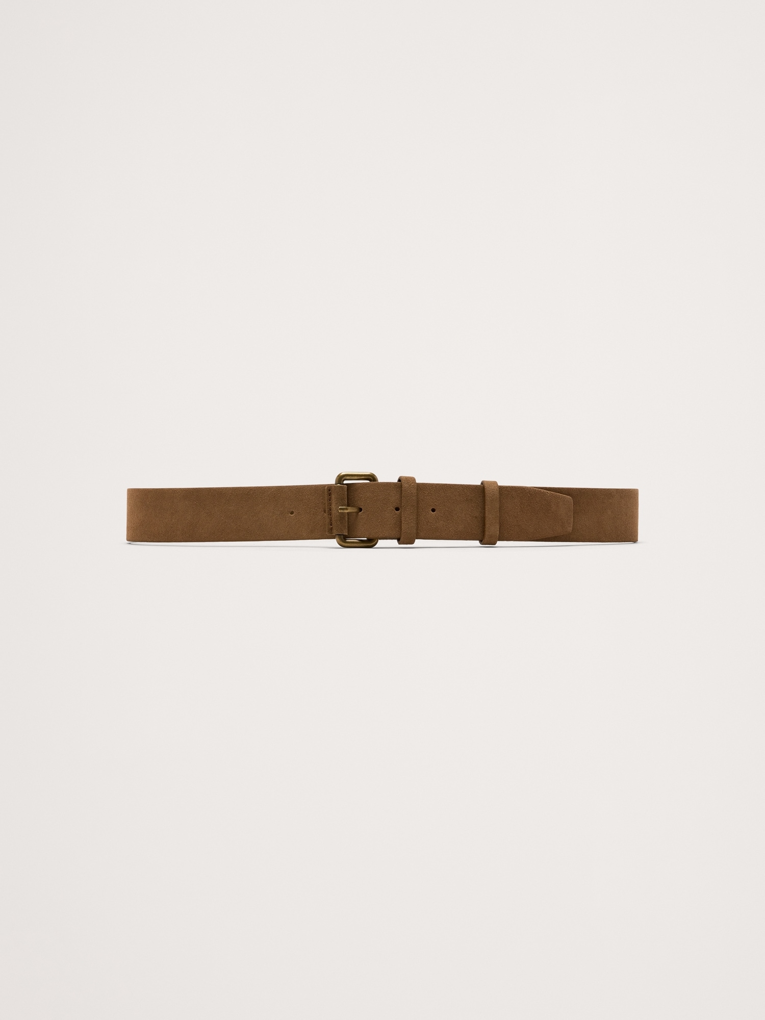 Image number 1 showing, Leather Belt with Covered Roller Buckle