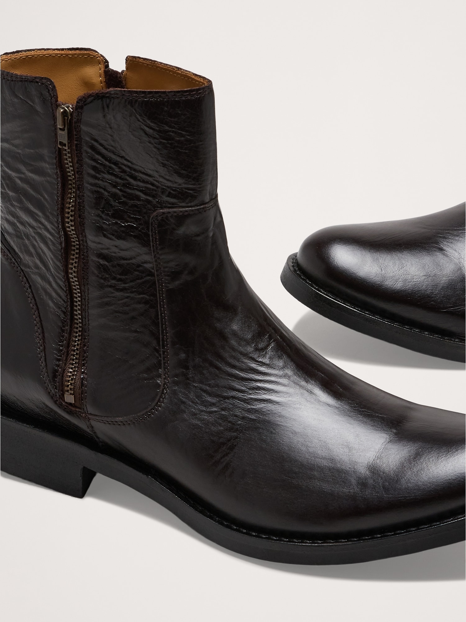Image number 5 showing, Leather Double-Zip Boot
