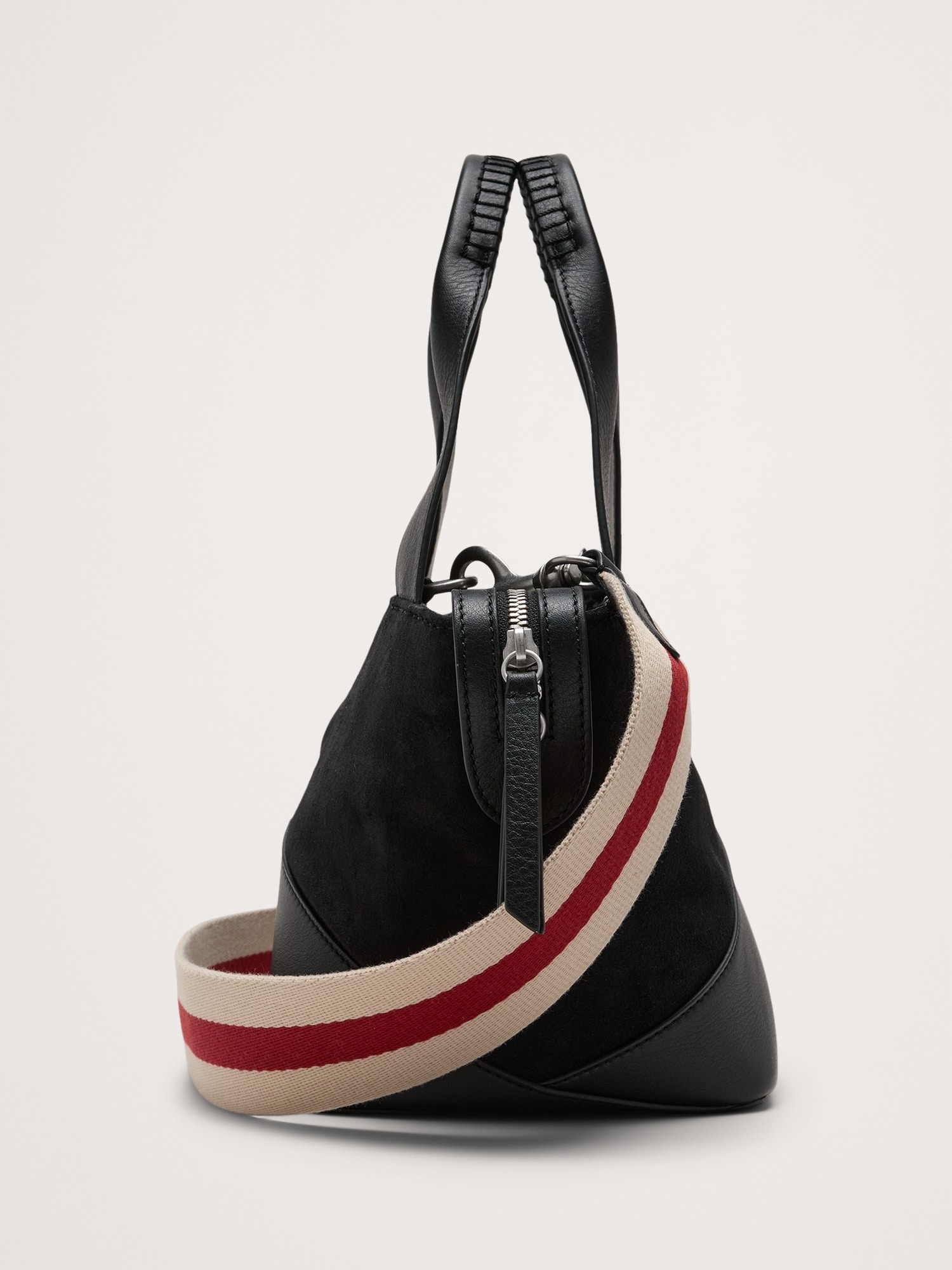 Image number 7 showing, Leather & Suede Mini Zip Tote