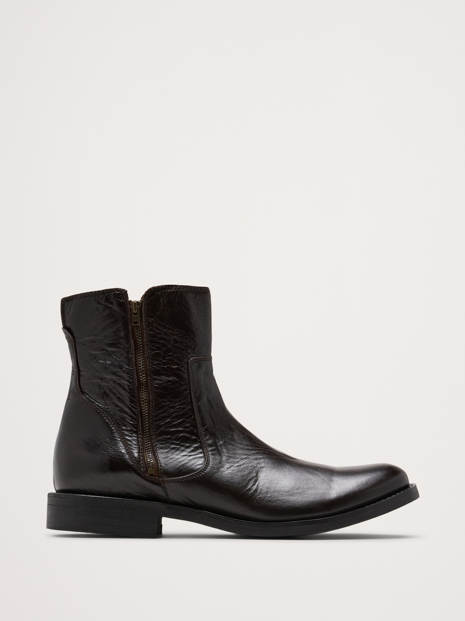 Leather Double-Zip Boot