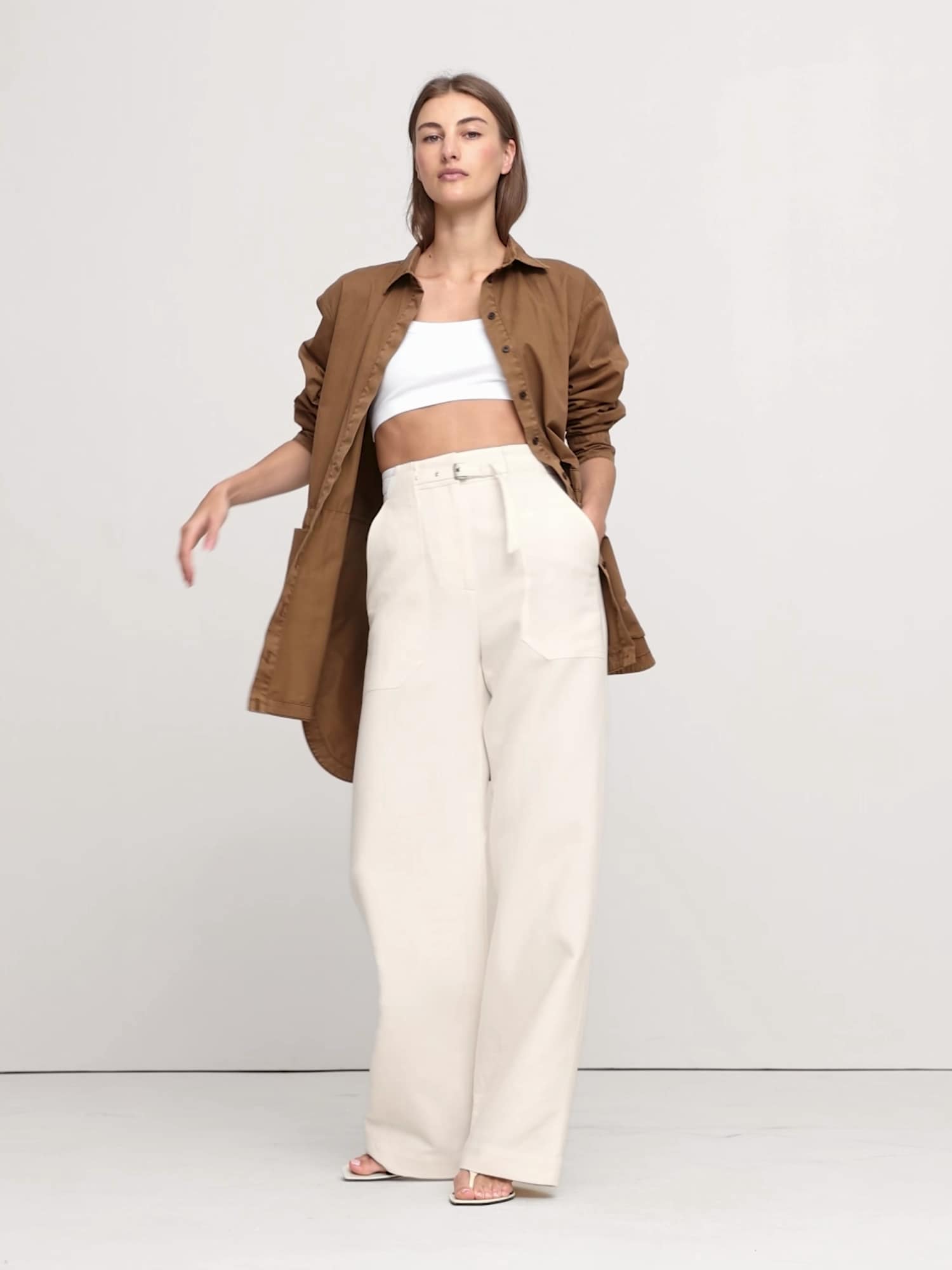 Image number 2 showing, HIGH-RISE WIDE-LEG STUDIO PANT
