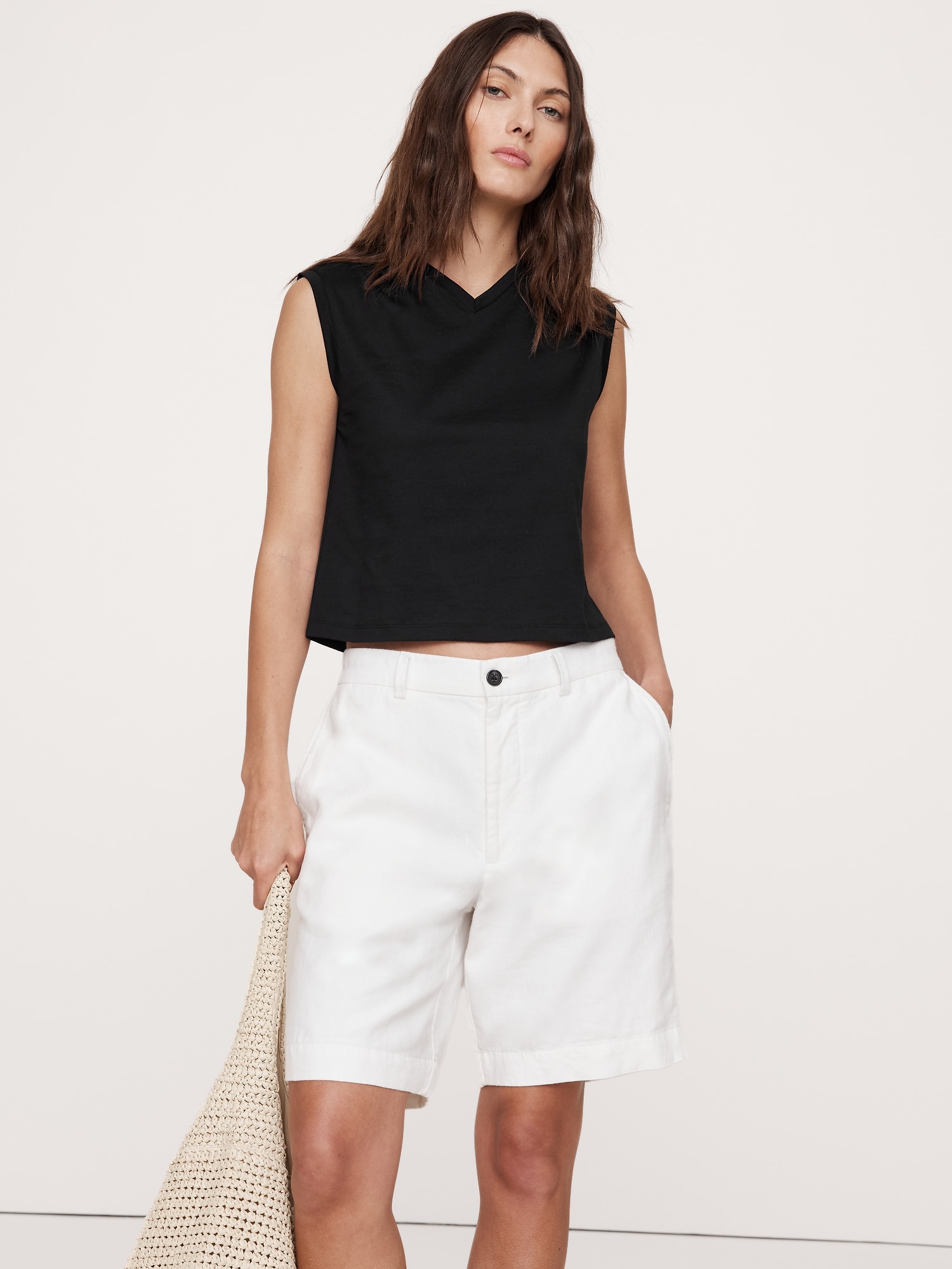Silky Cotton Cropped Tank