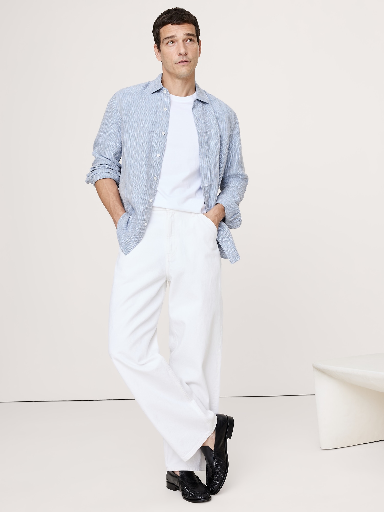 Image number 1 showing, Textured Shirt with Linen