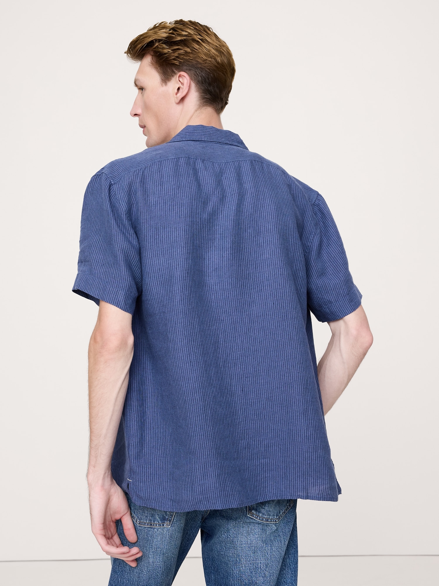 Standard-Fit Linen Resort Shirt