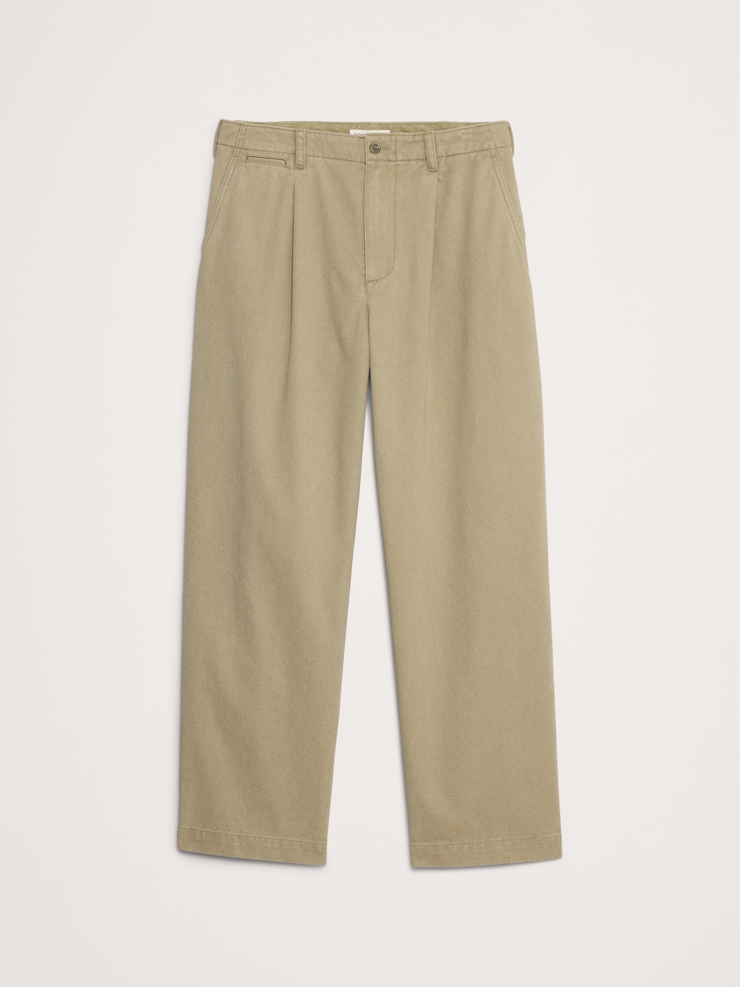 L'image numéro 7 présente CHINO AMPLE EN COTON LÉGER PLISSÉ
