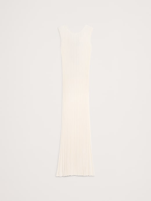 Sculpted Ribbed Backless Maxi Dress