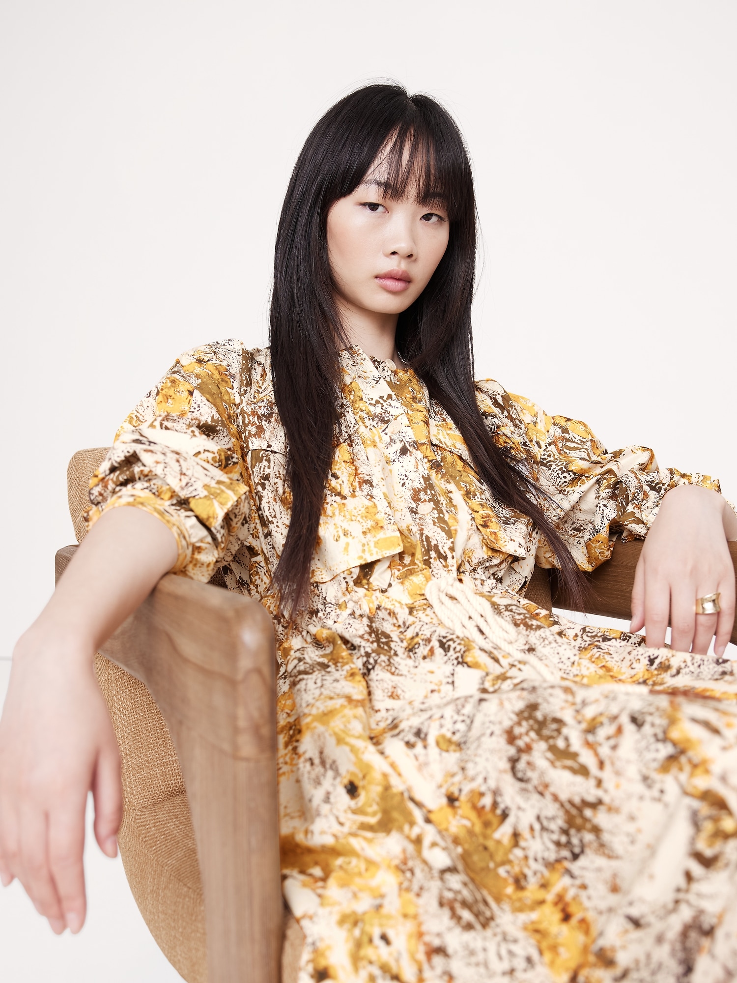 Image number 7 showing, COTTON POPLIN POCKET MIDI SHIRTDRESS