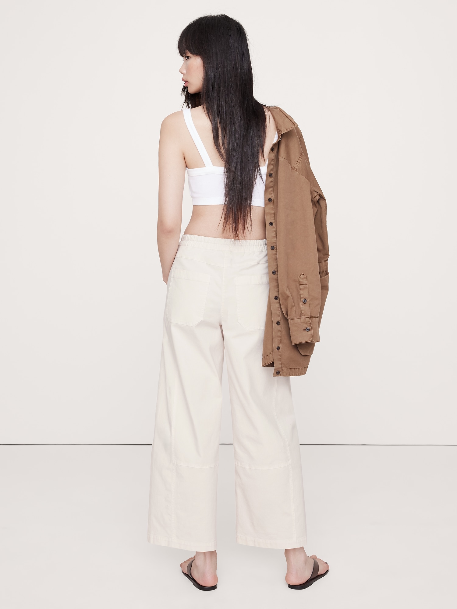 Image number 2 showing, Mid-Rise Relaxed Painter Pull-On Pant