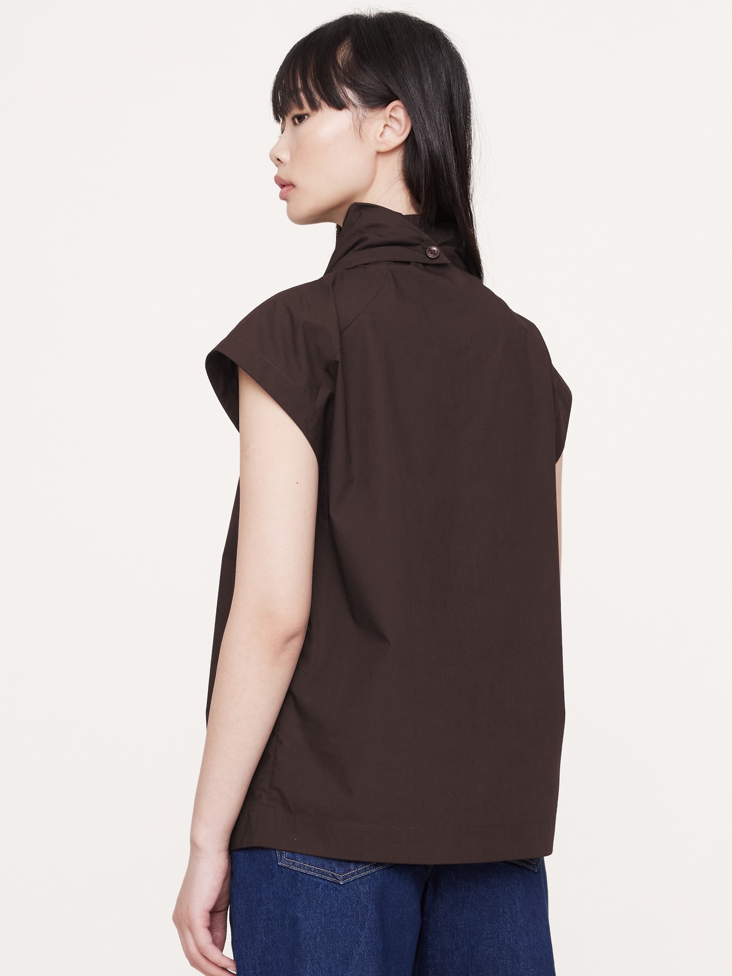 Image number 5 showing, COTTON POPLIN COWL NECK TUNIC
