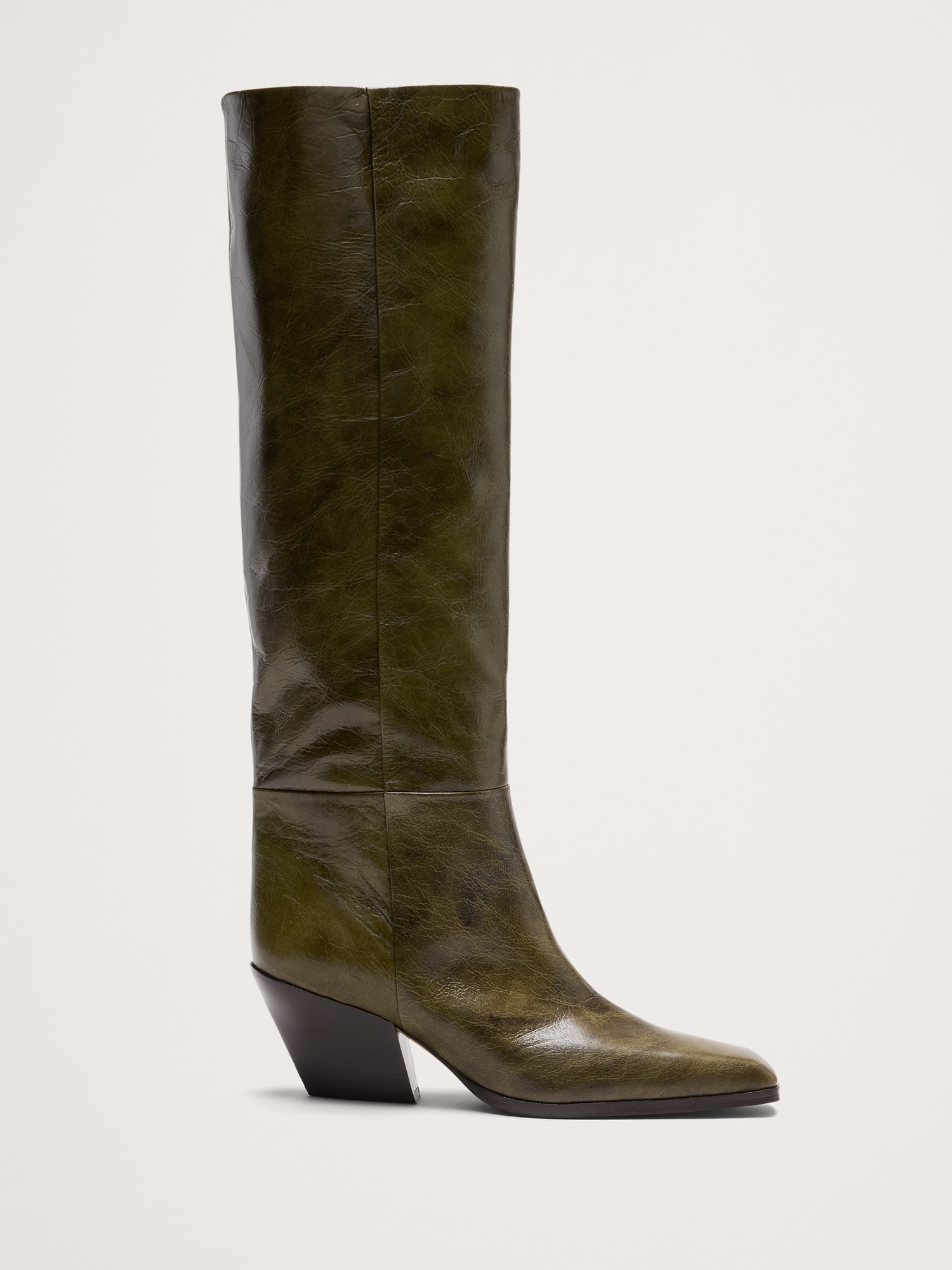 Image number 1 showing, Italian Leather Knee-High Boot