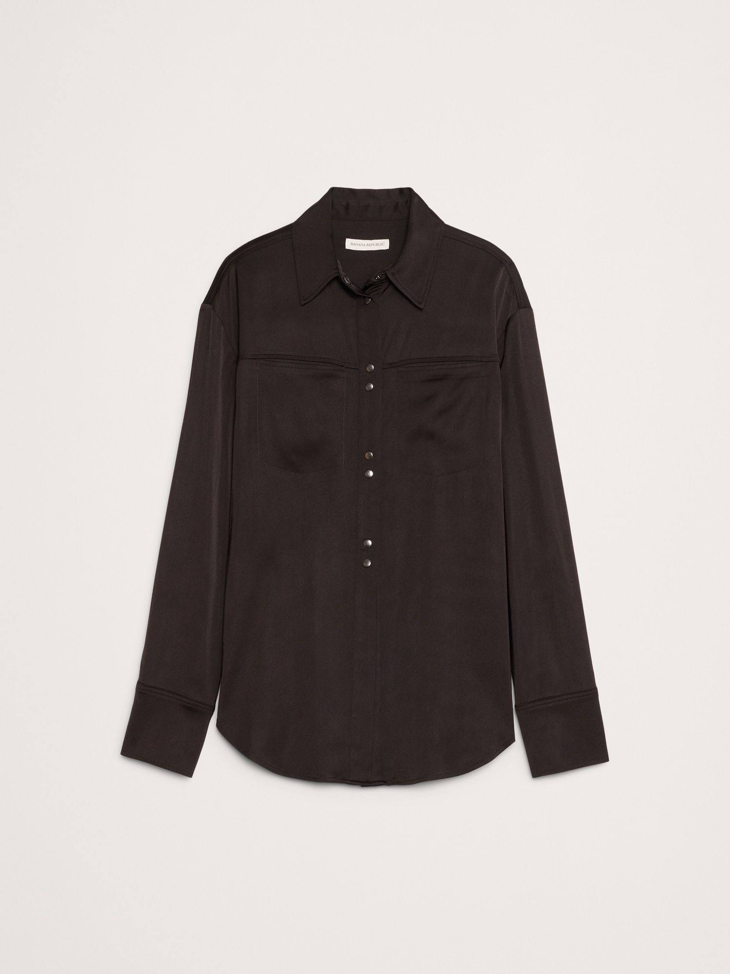 Image number 4 showing, Stretch-Satin Cinch-Back Shirt