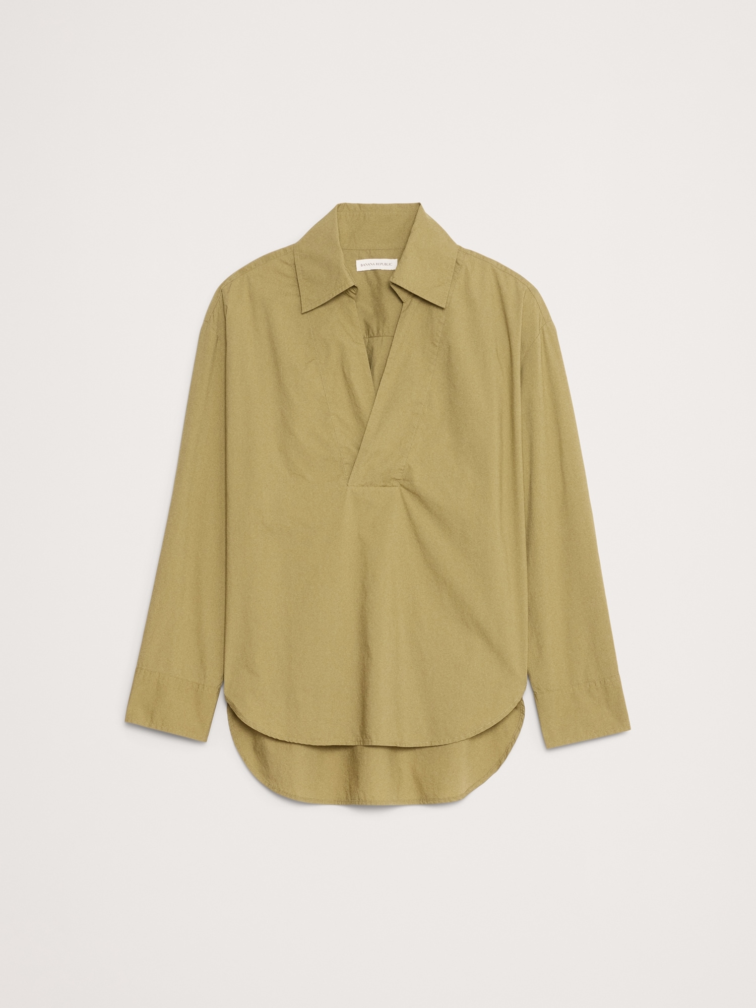 Oversized Long-Sleeve Popover Tunic